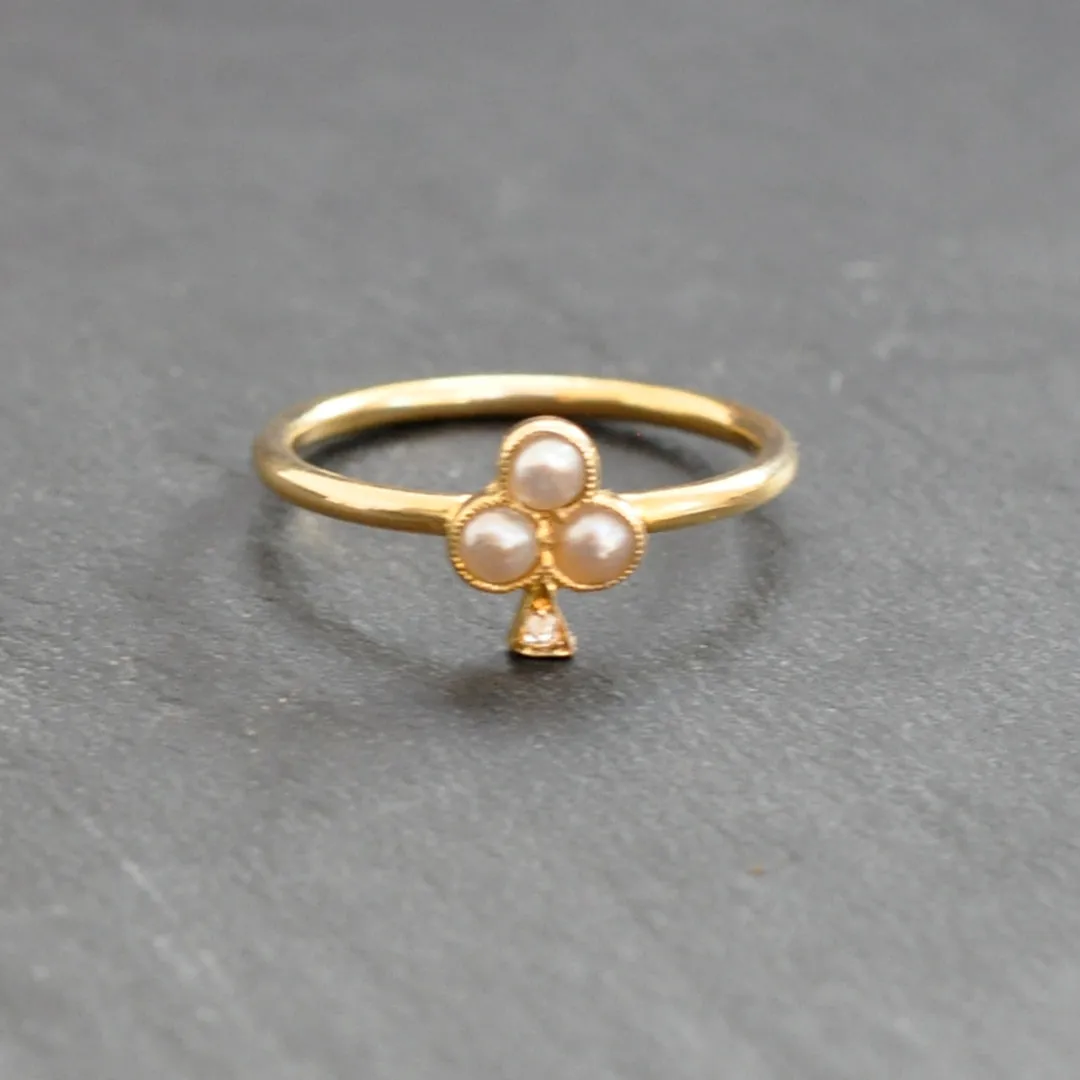 Pearl & Diamond Ring