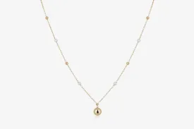 Pearl Chain Necklace - 22 Carat Gold Gilded