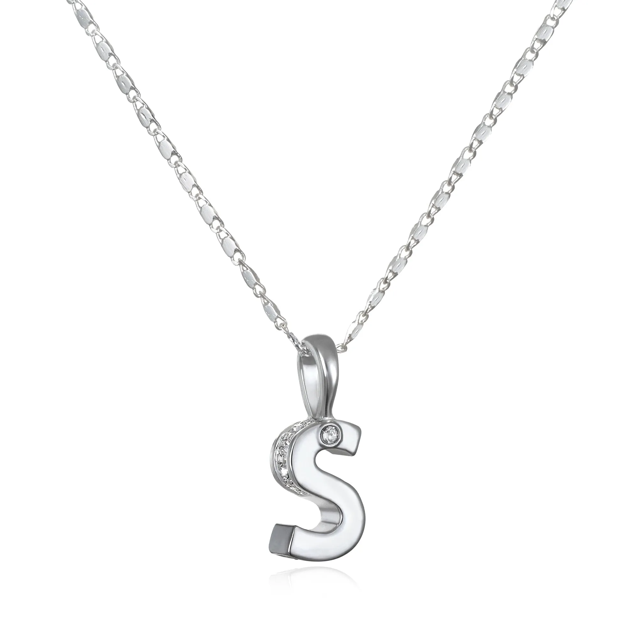 Penelope Initial Talisman Necklace- Silver