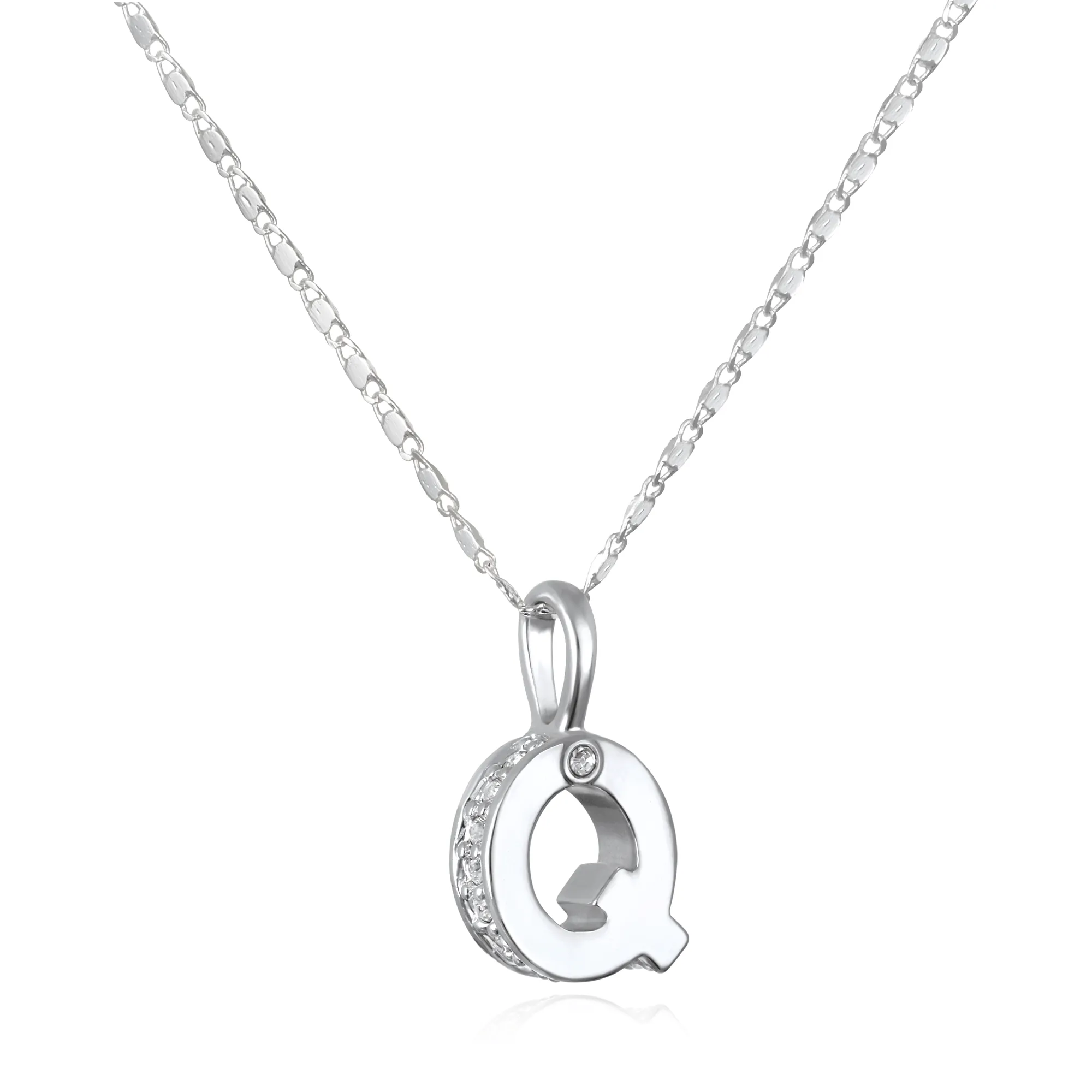 Penelope Initial Talisman Necklace- Silver