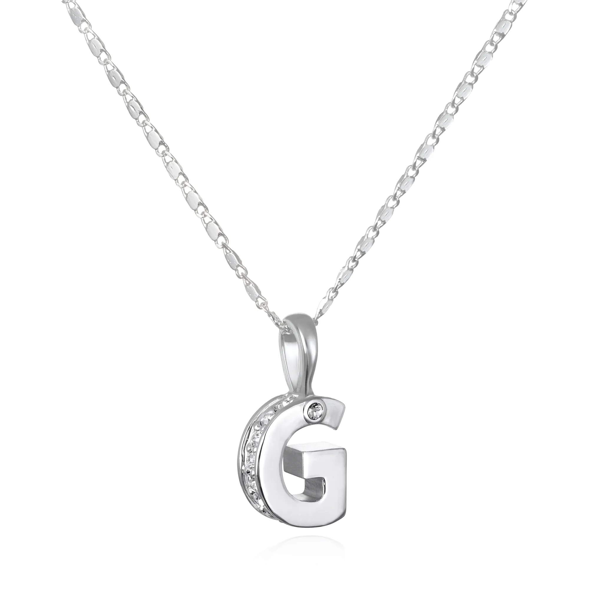 Penelope Initial Talisman Necklace- Silver