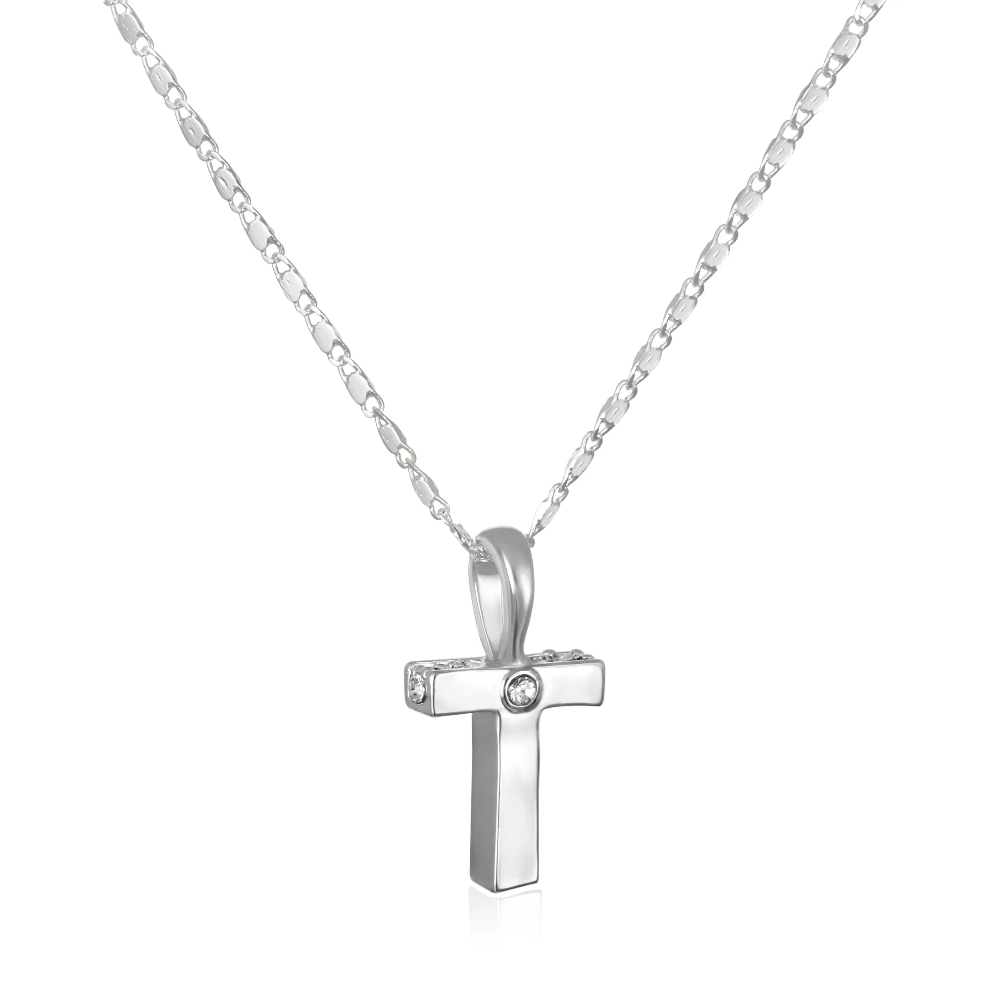 Penelope Initial Talisman Necklace- Silver