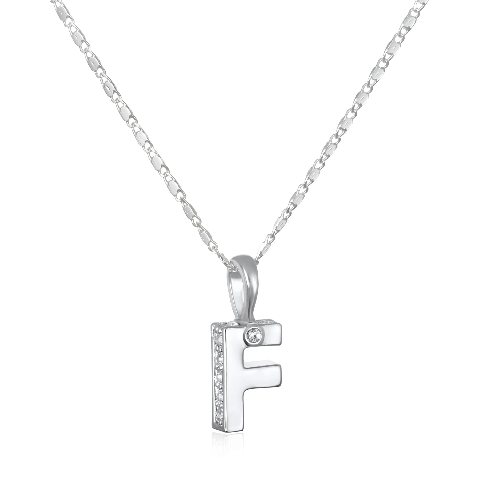 Penelope Initial Talisman Necklace- Silver