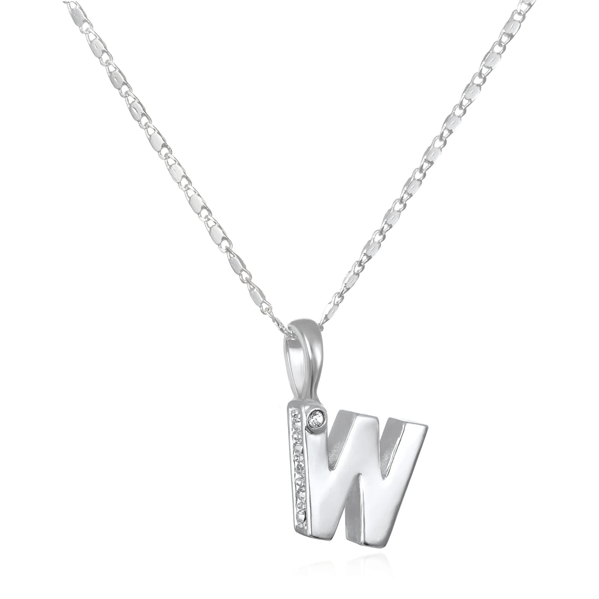 Penelope Initial Talisman Necklace- Silver