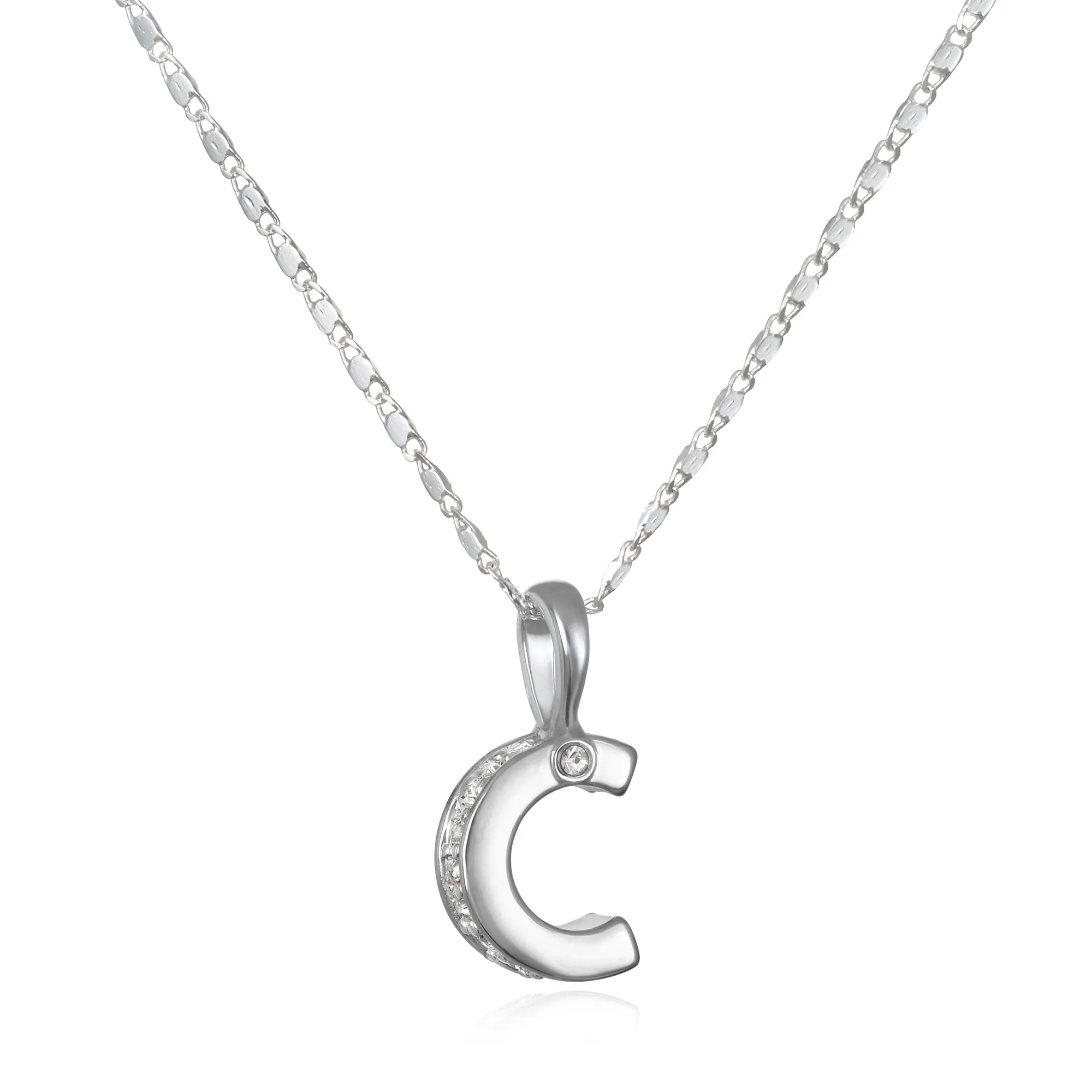 Penelope Initial Talisman Necklace- Silver