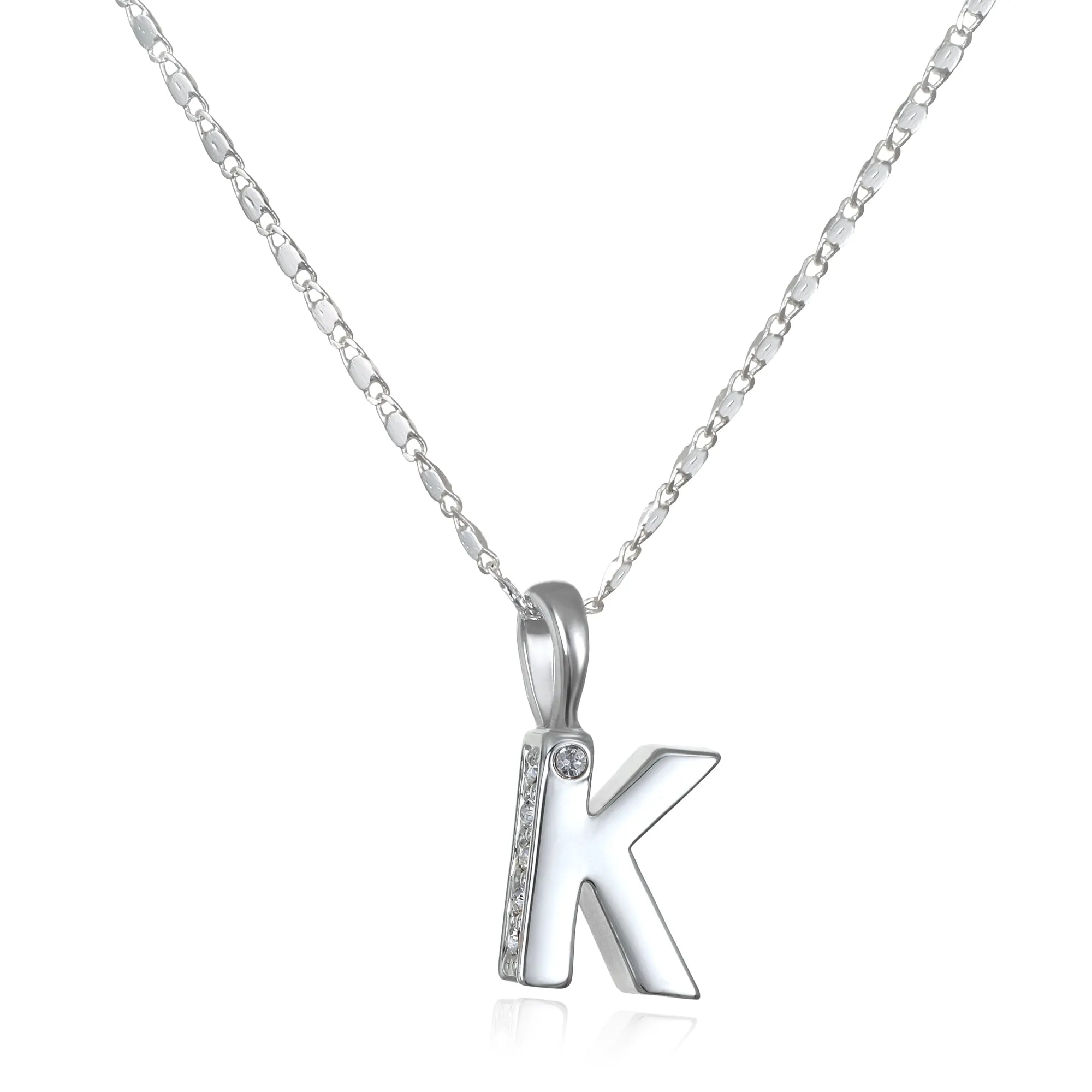 Penelope Initial Talisman Necklace- Silver