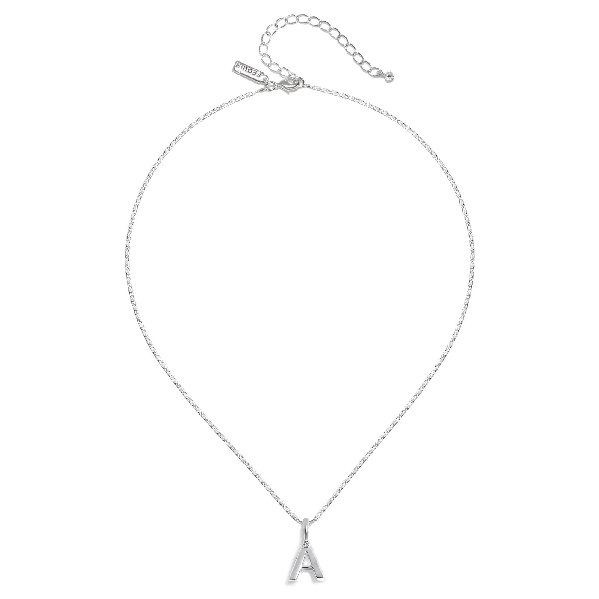 Penelope Initial Talisman Necklace- Silver