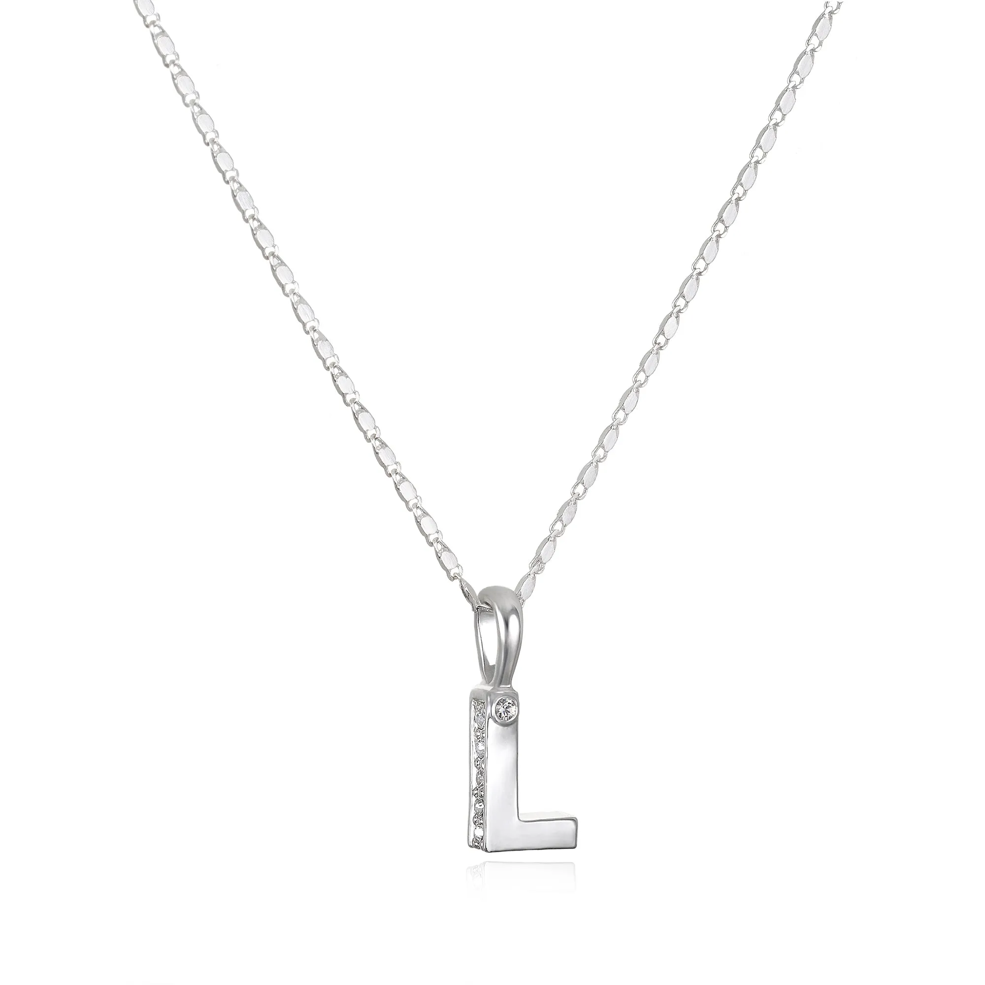 Penelope Initial Talisman Necklace- Silver