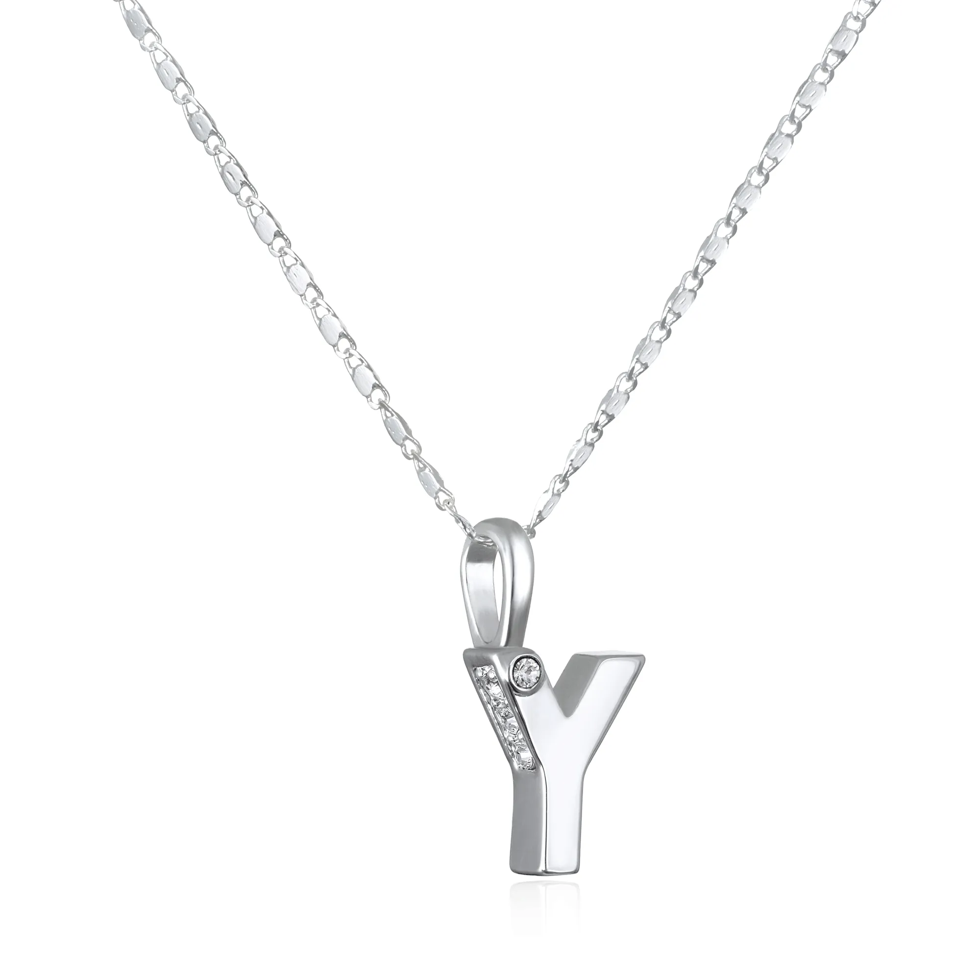 Penelope Initial Talisman Necklace- Silver