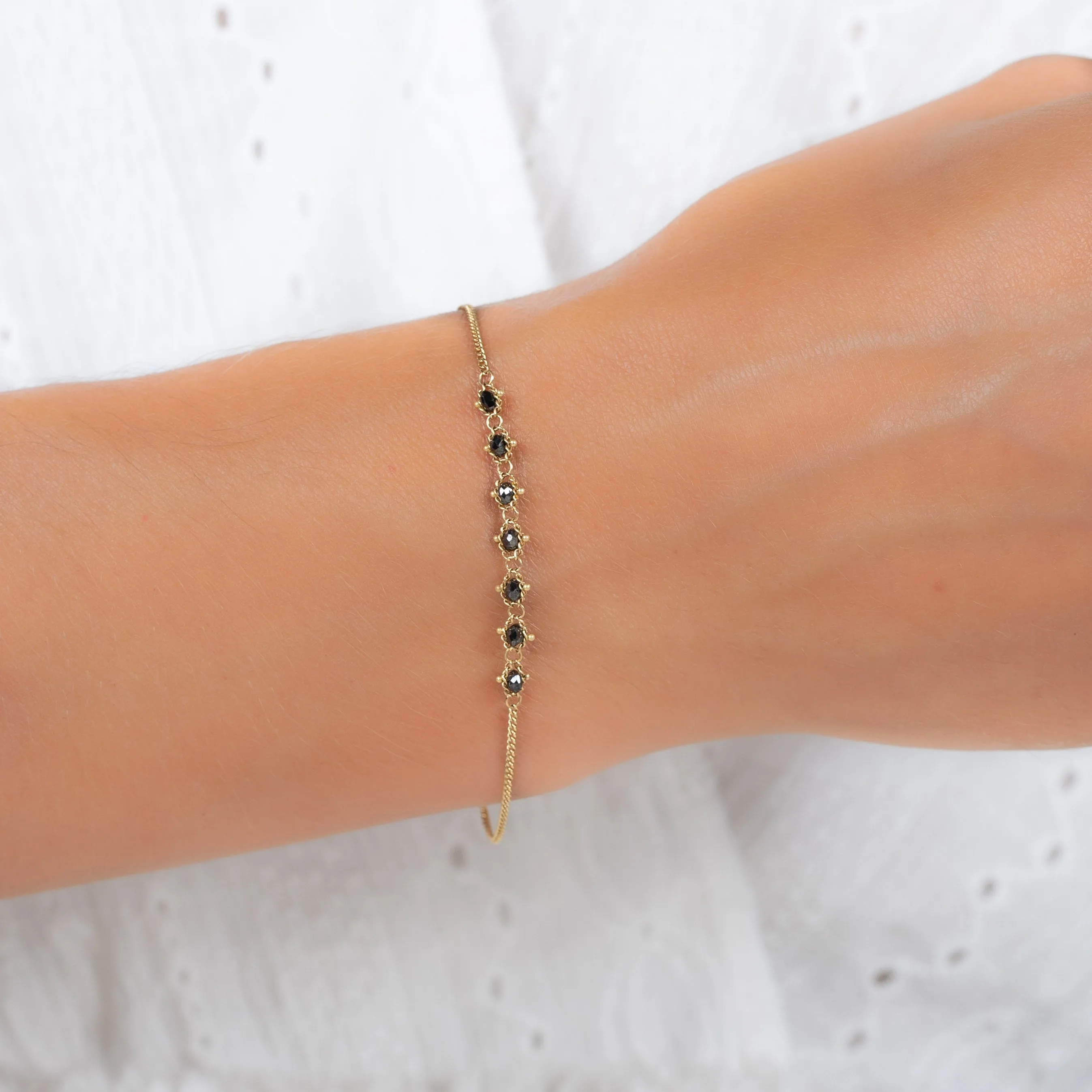 Petite Textile Bracelet in Black Diamond