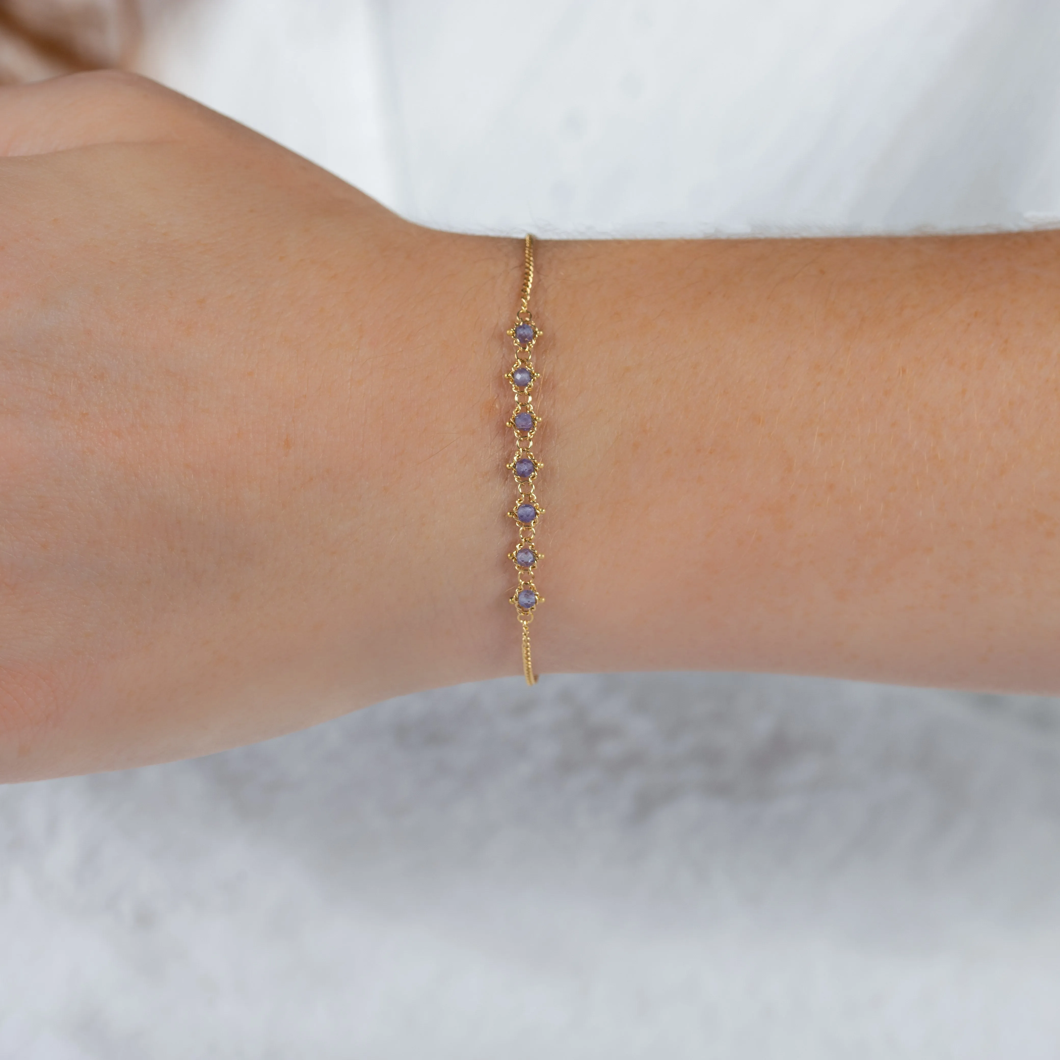 Petite Textile Bracelet in Tanzanite