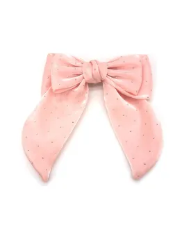 Pink Bow with Hair Clip