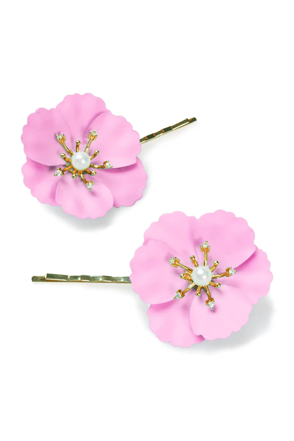 Poppy Enamel Bobby Pair