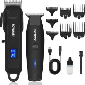 Professional Barber Set with Hair Clipper and Detail Trimmer   Attachments