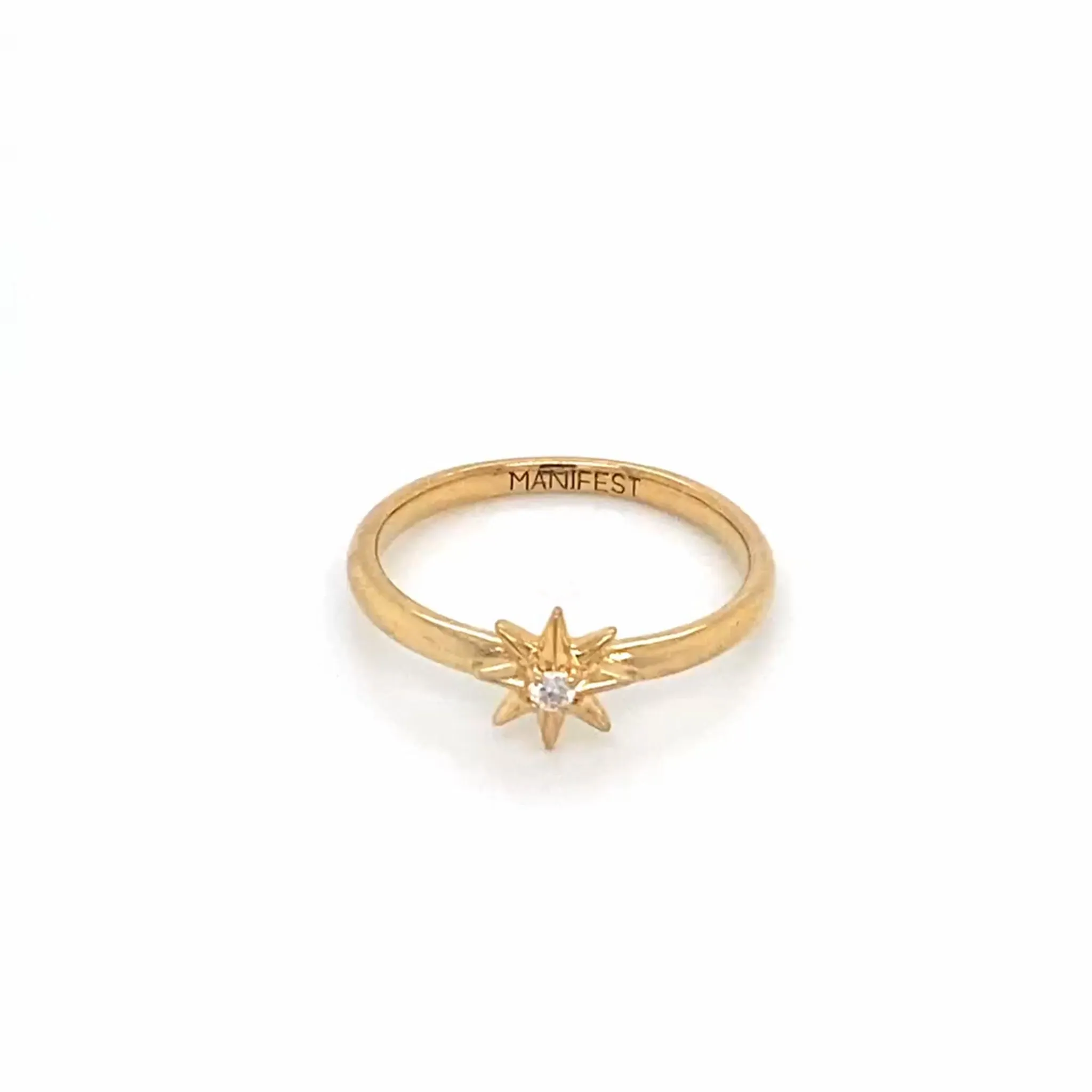 "Manifest" Star Poesy Stackable Ring