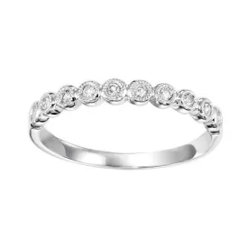 "Mixables Collection" Round Diamond and Milgrain Ring