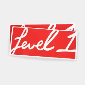 Red Box Logo Stickers (2)