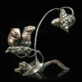 Richard Cooper Studio Bronze Two's Company - The Harvest Mice Ltd Edition