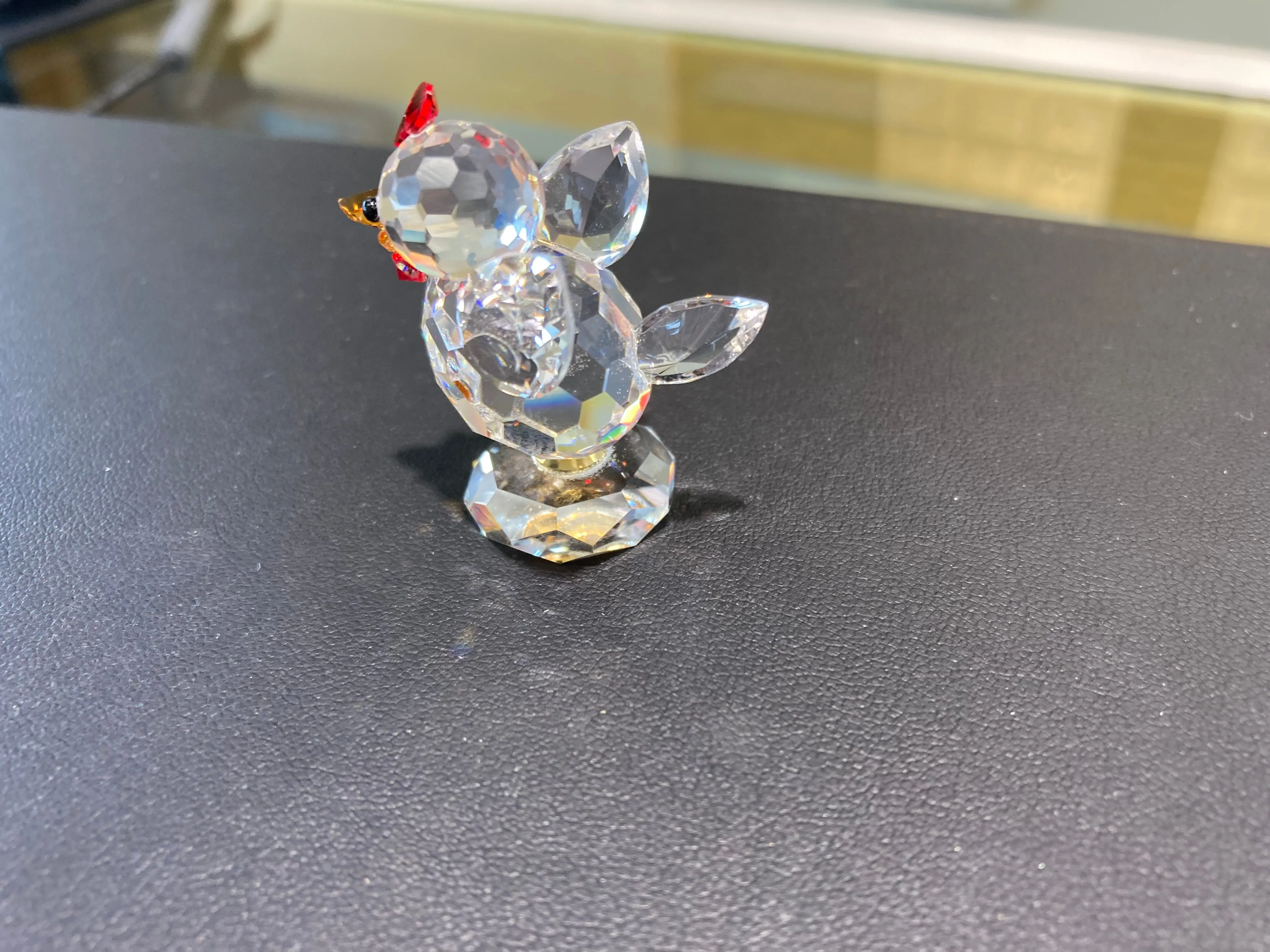 Rooster Crystal Figurine