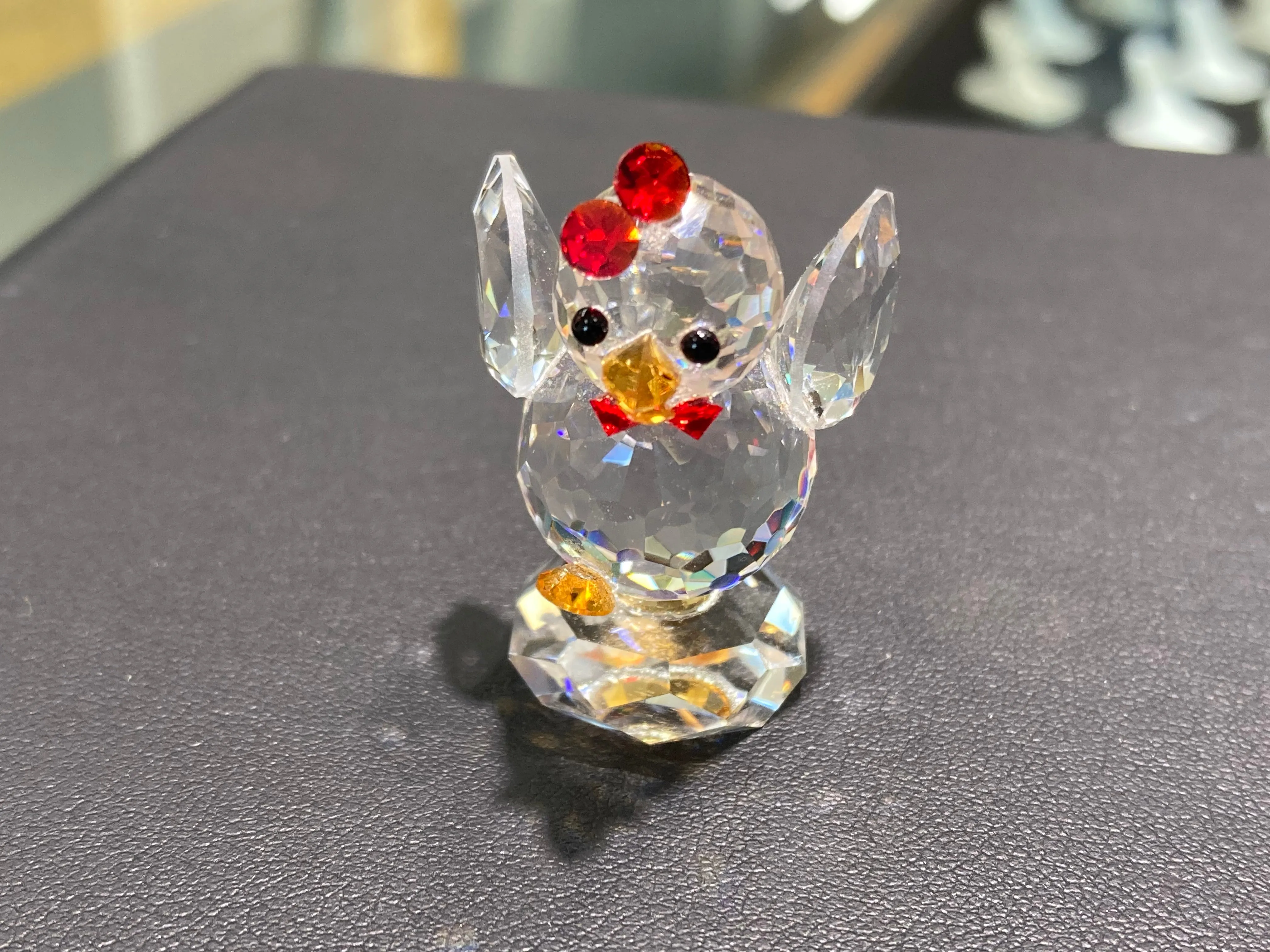 Rooster Crystal Figurine