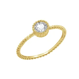 Round Solitaire Stacking Ring