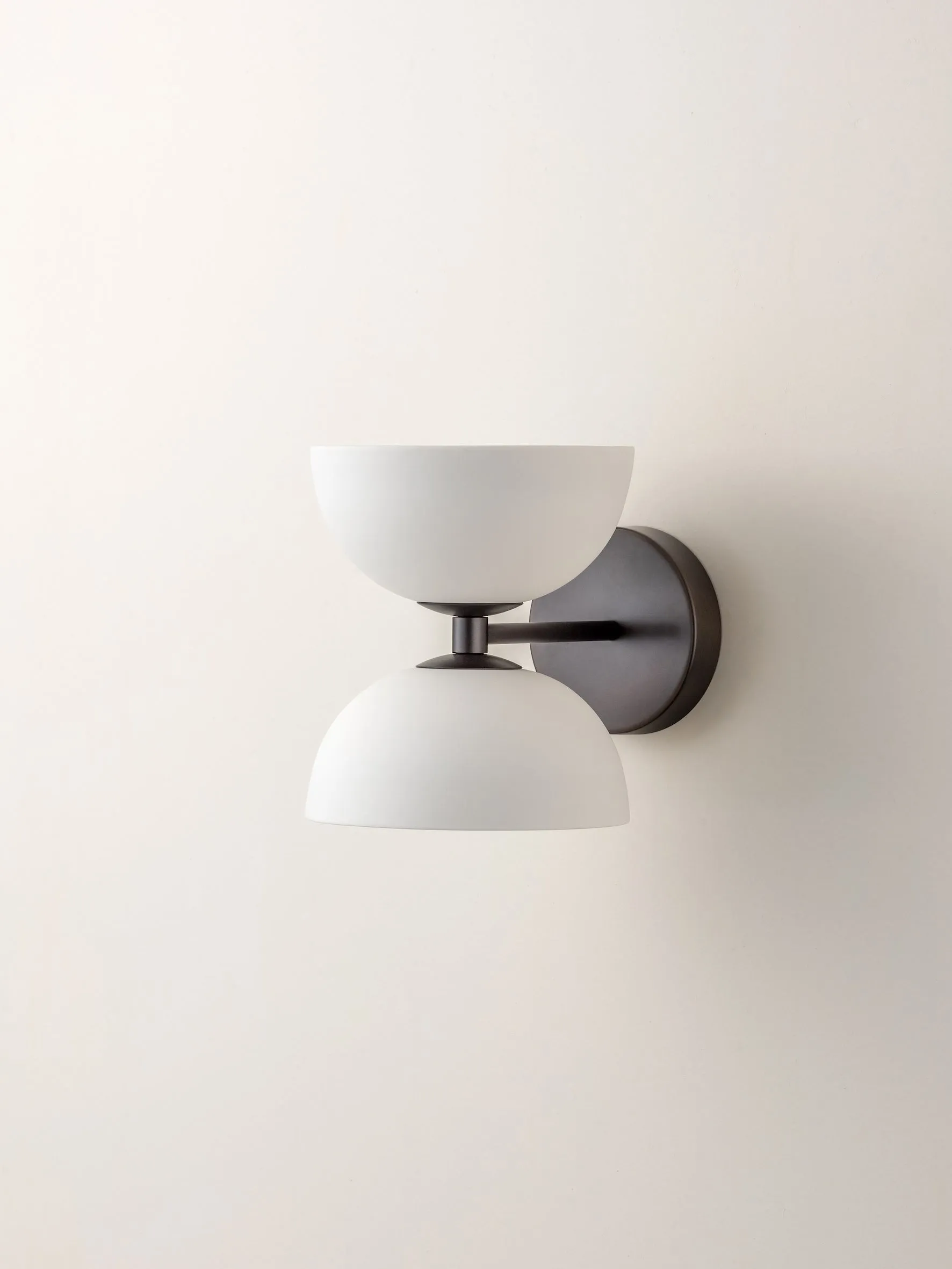 Ruzo - 2 light bronze and porcelain wall light