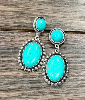 Saddle Up Turquoise Earrings