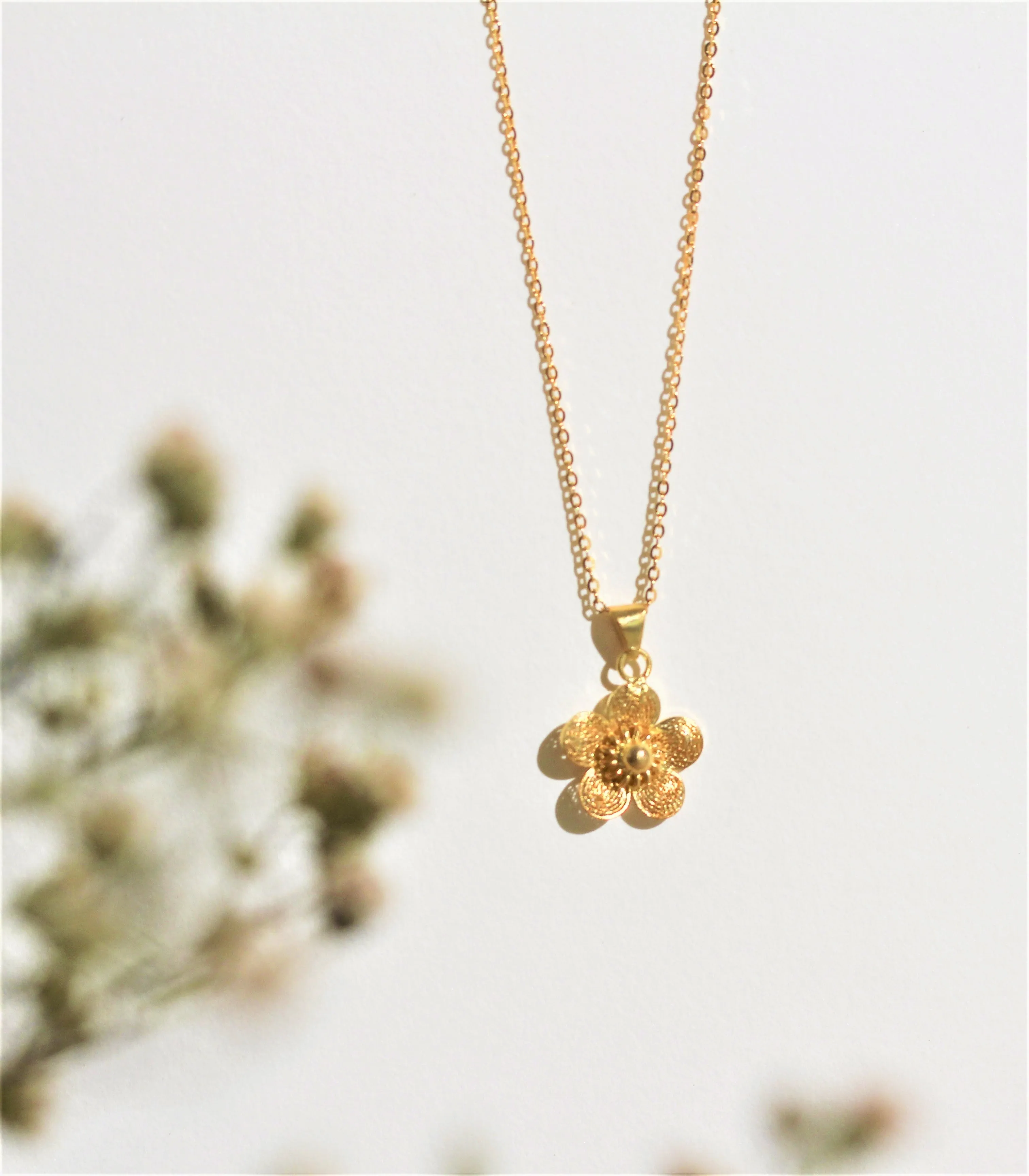 Sampaguita Minimalist Pendant Necklace