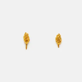 Seeds of the forest - stud earrings - silver 925 - gold plated