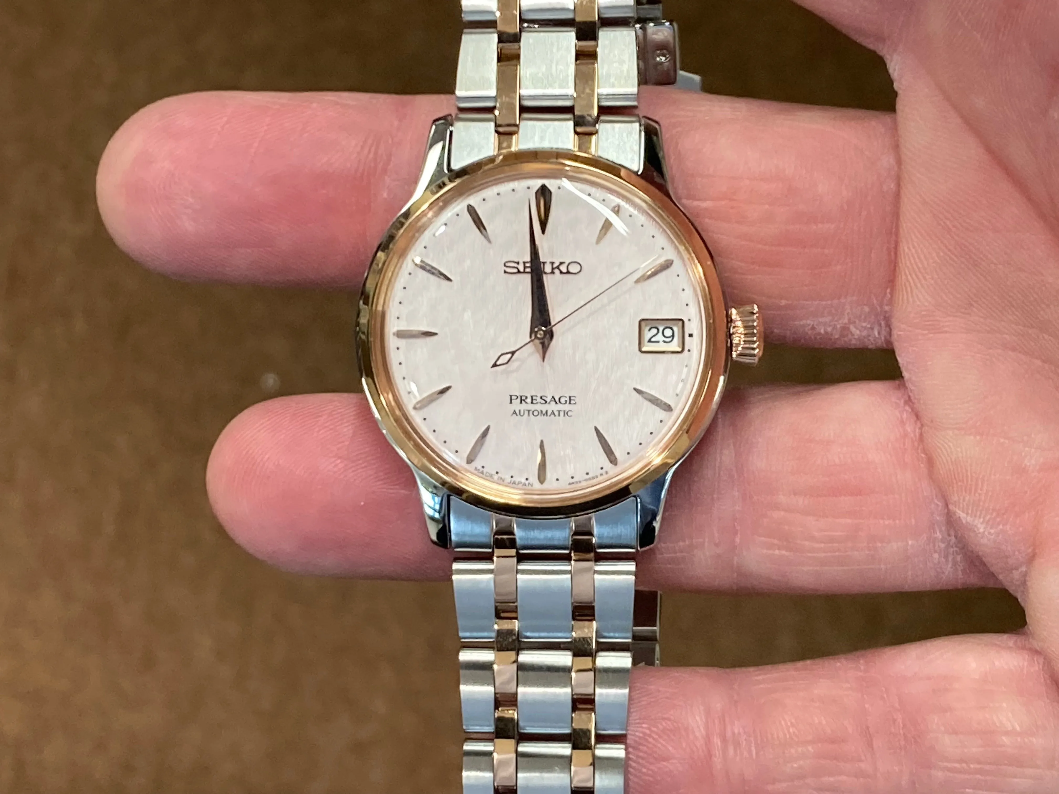 Seiko Automatic Pink Champagne Colored Watch