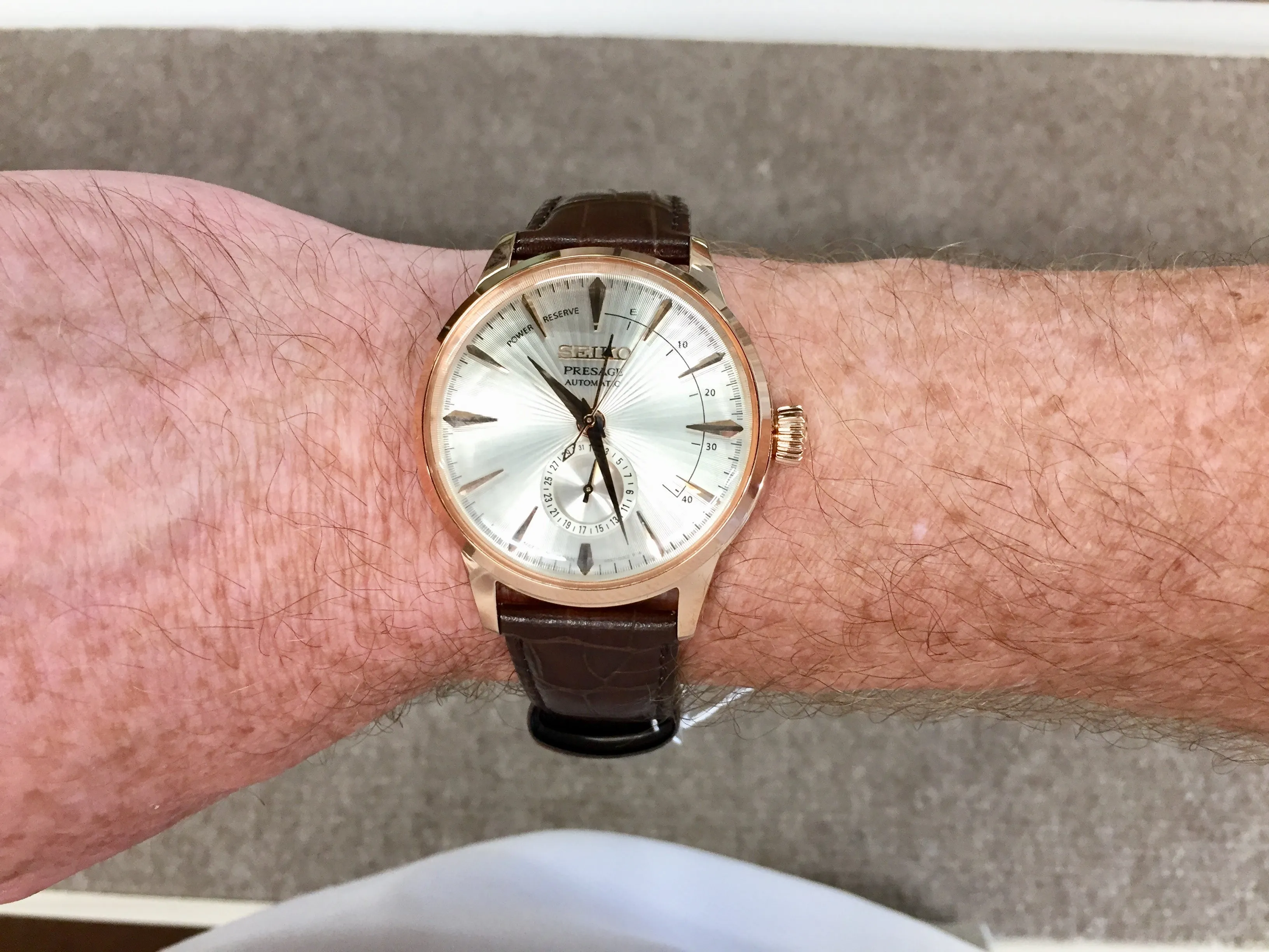 Seiko Presage Automatic Rose Gold Tone Watch