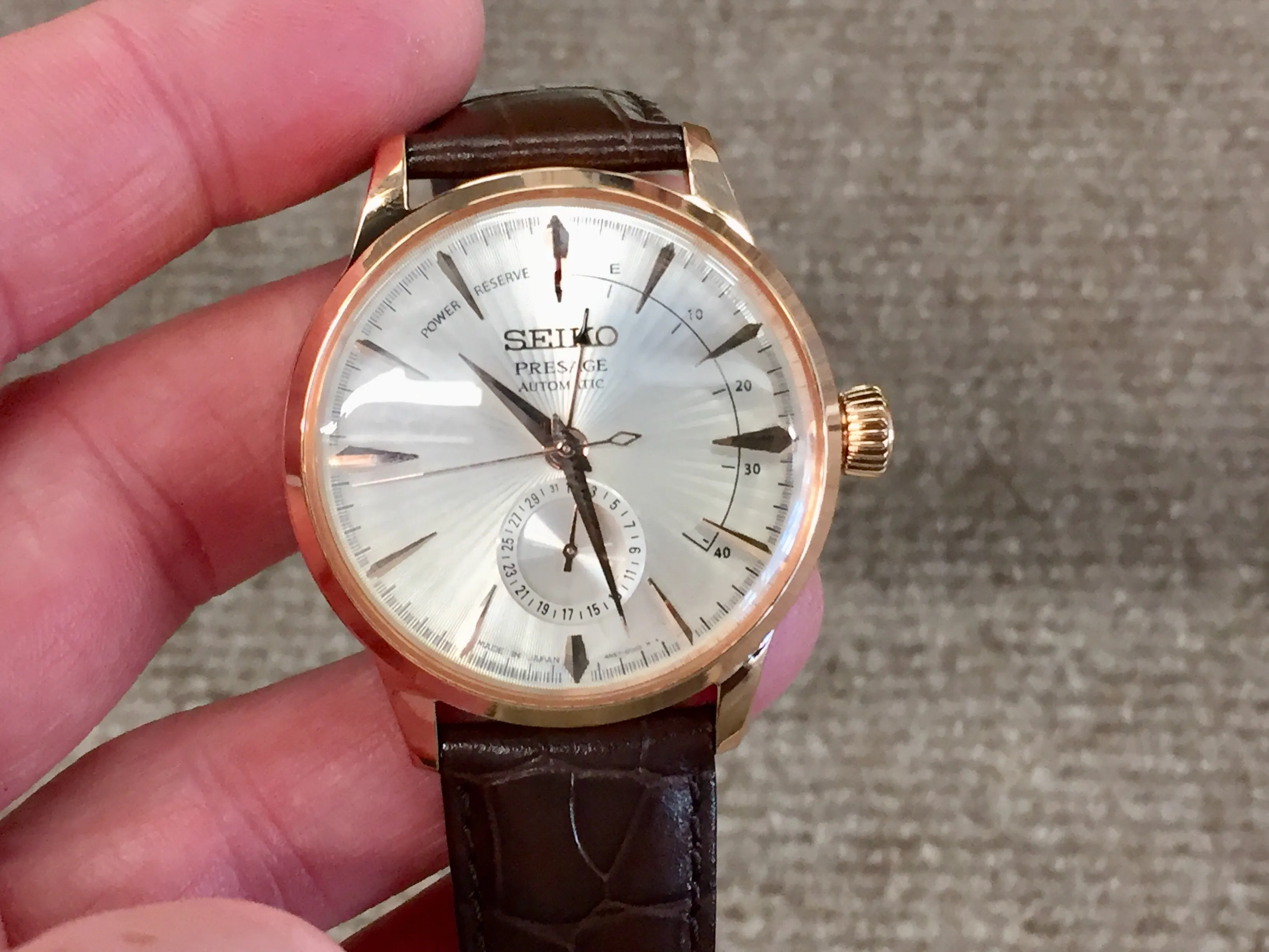 Seiko Presage Automatic Rose Gold Tone Watch