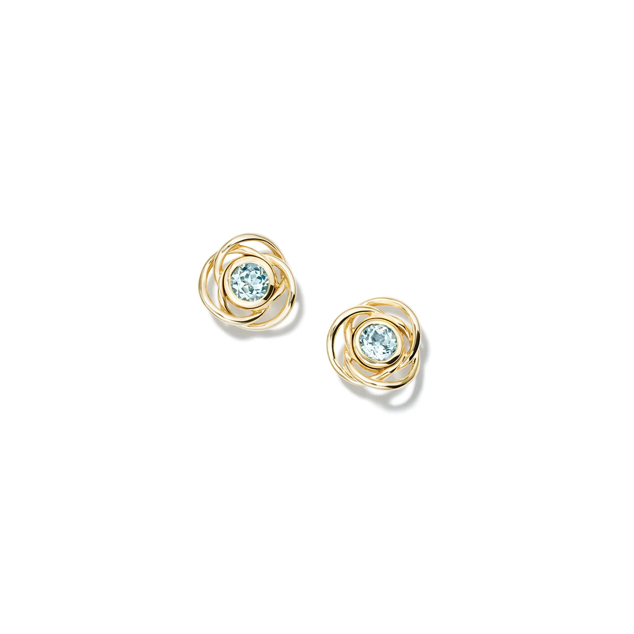 Shippo Earring Halos Yellow Gold