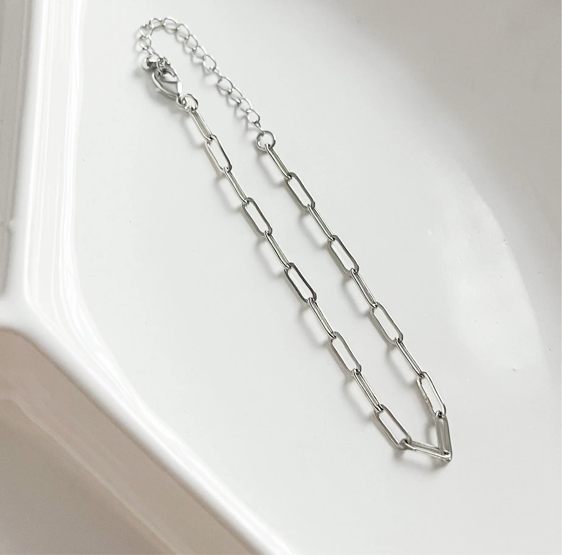 Silver Minimalist Chain Link Bracelet