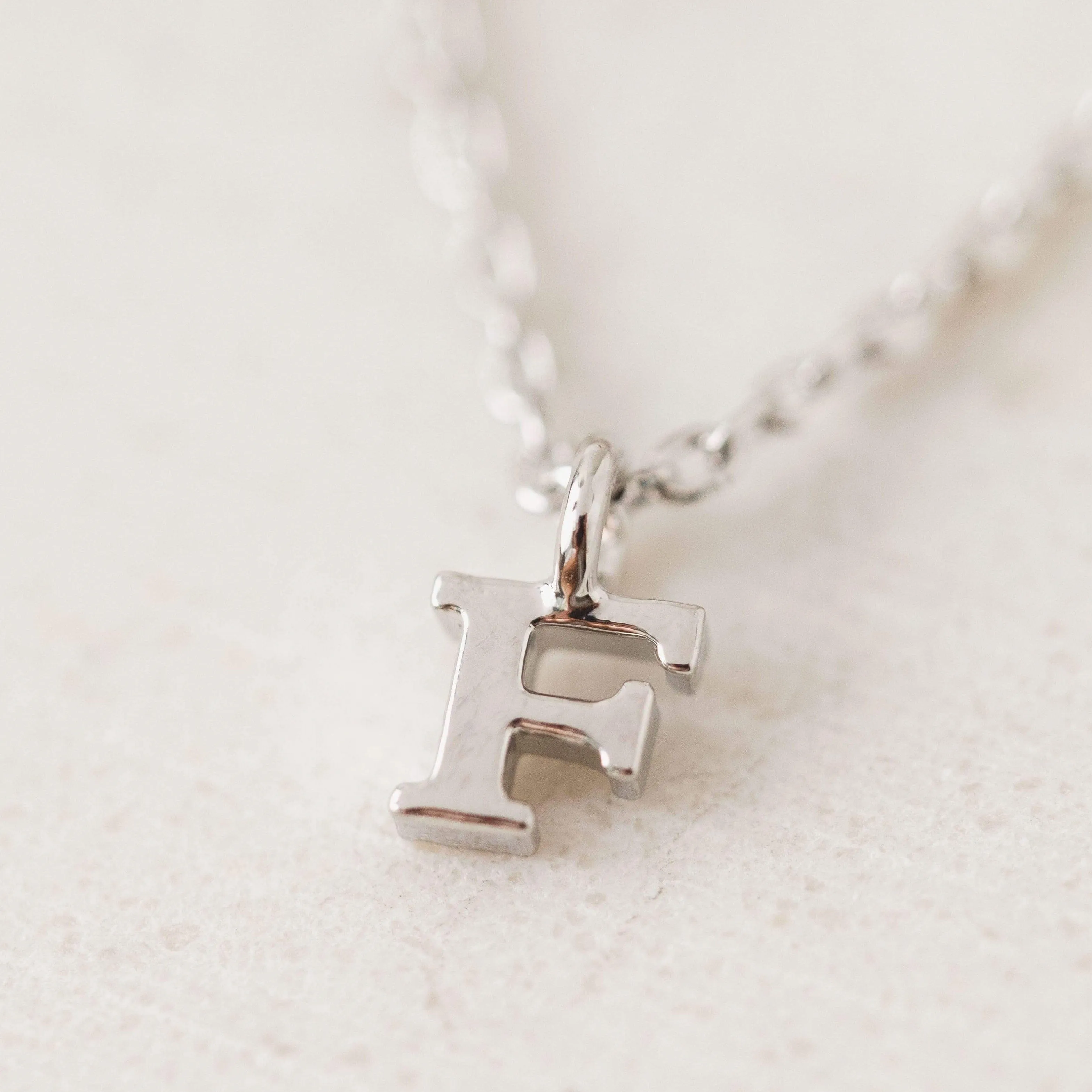 Silver Sincerely Yours Initial Necklace