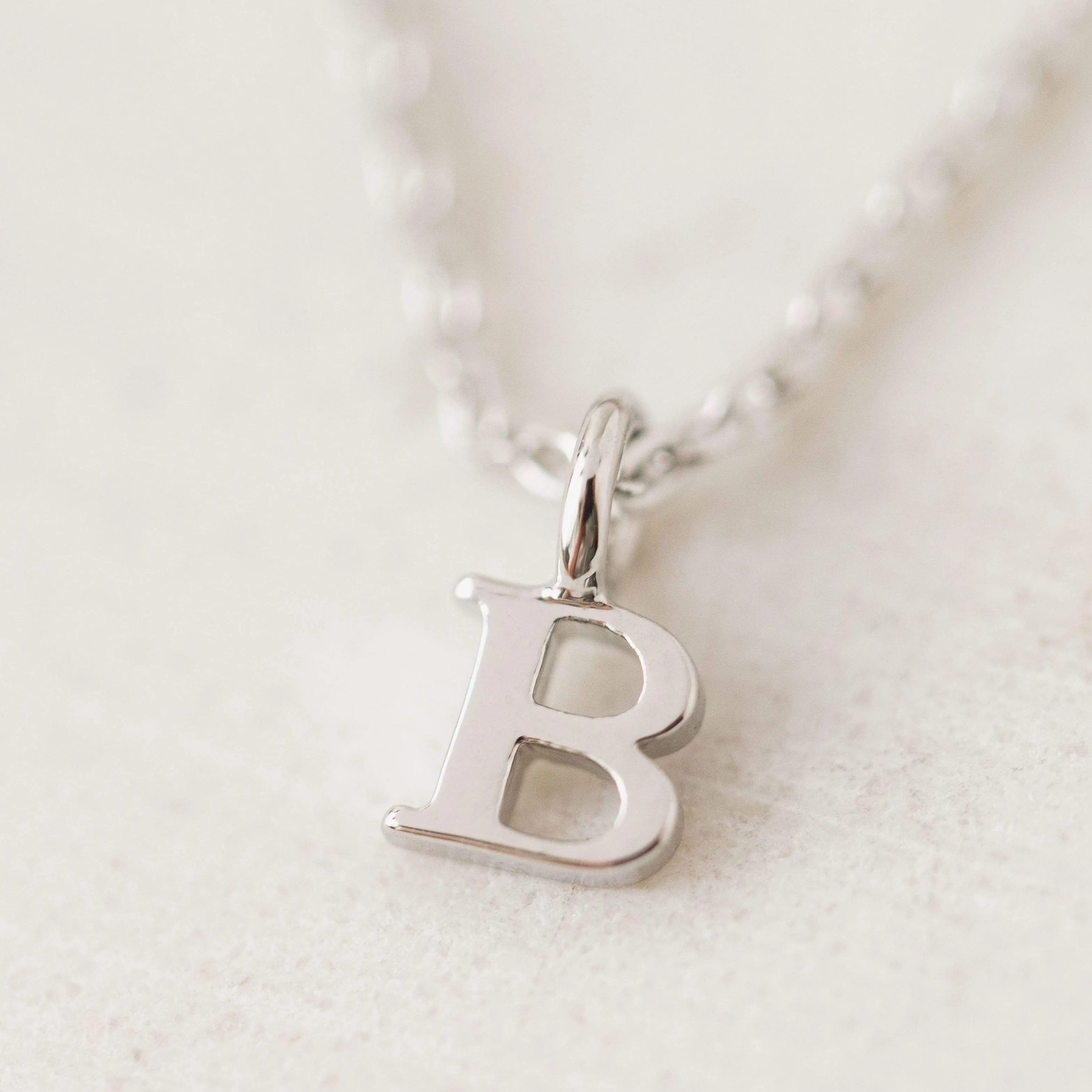 Silver Sincerely Yours Initial Necklace