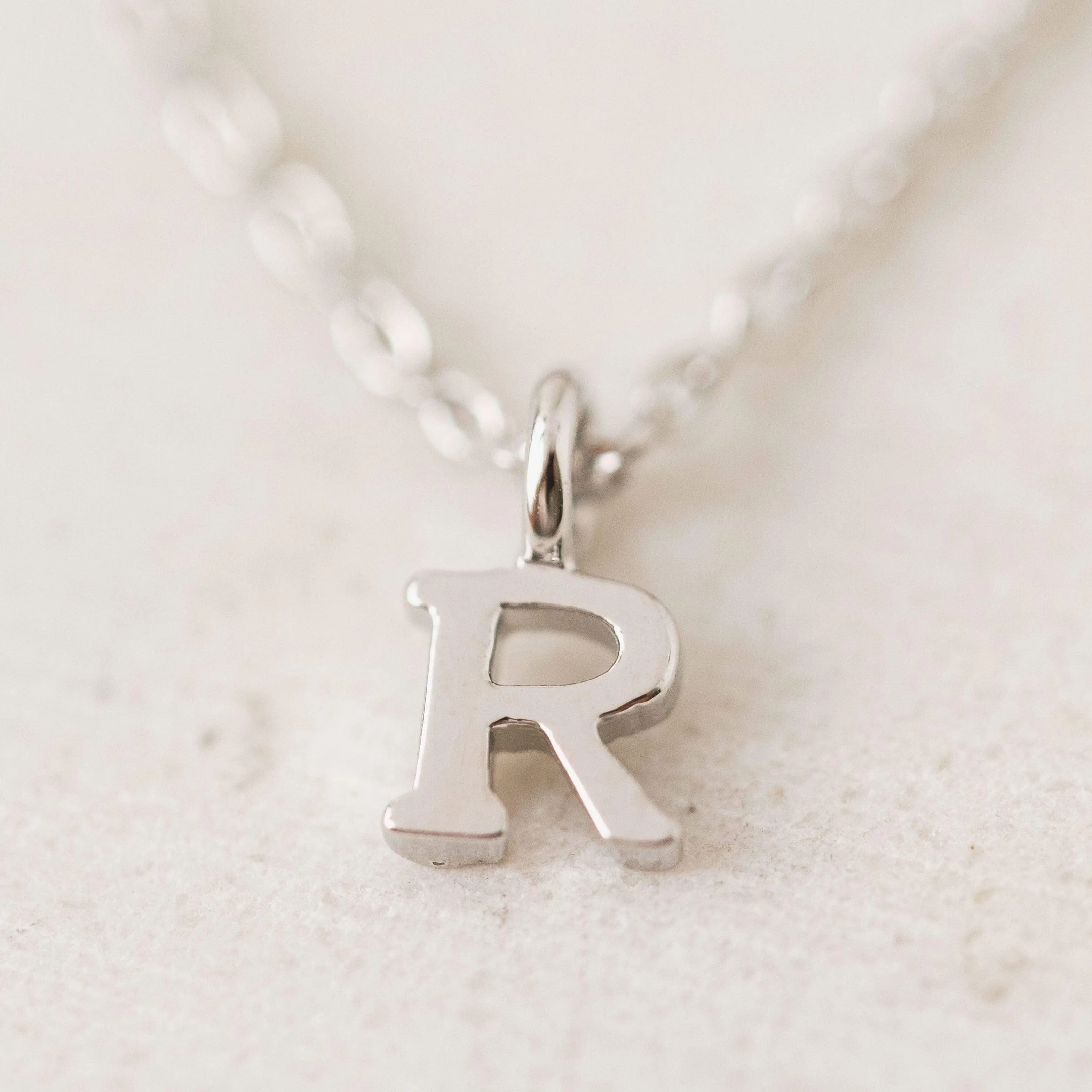 Silver Sincerely Yours Initial Necklace