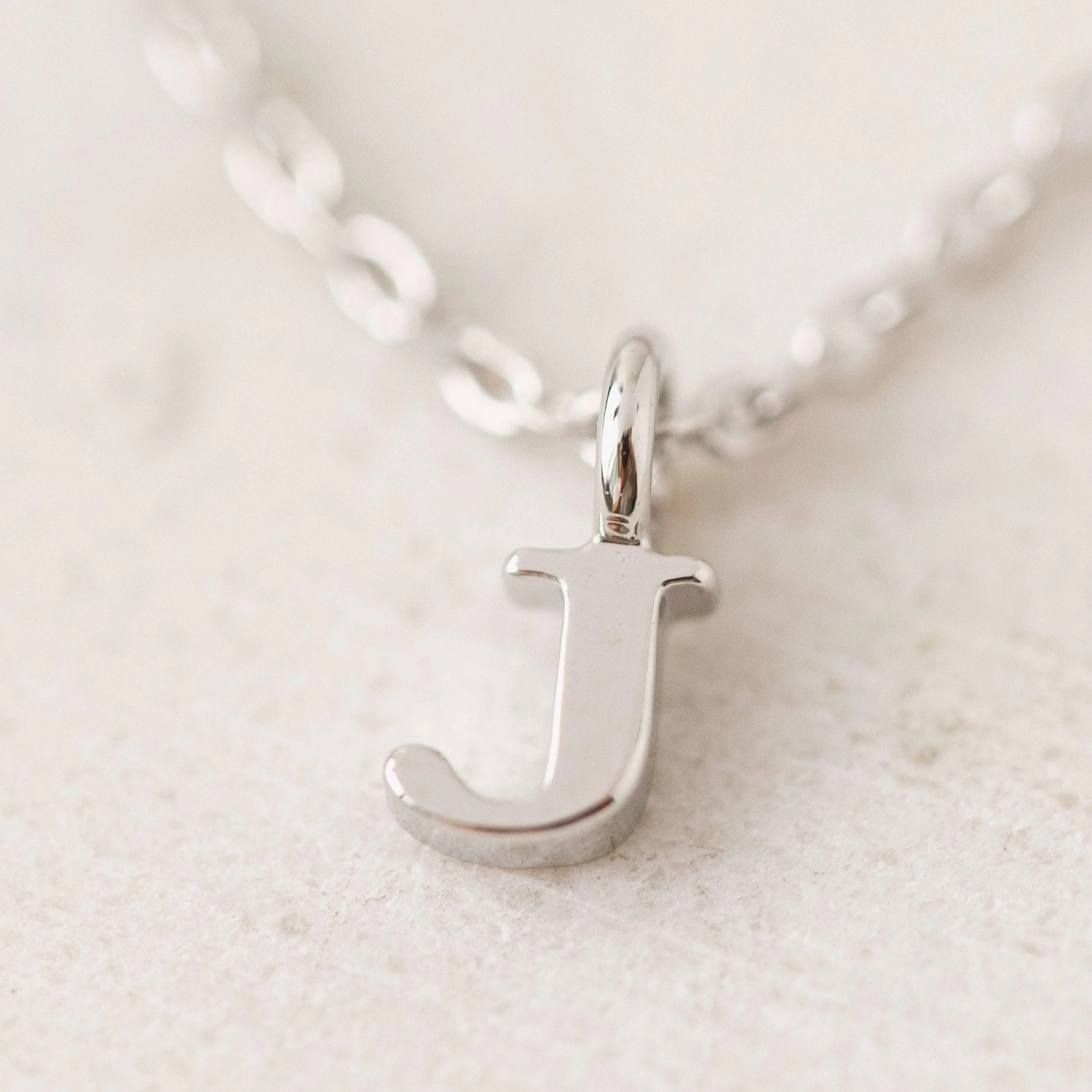 Silver Sincerely Yours Initial Necklace