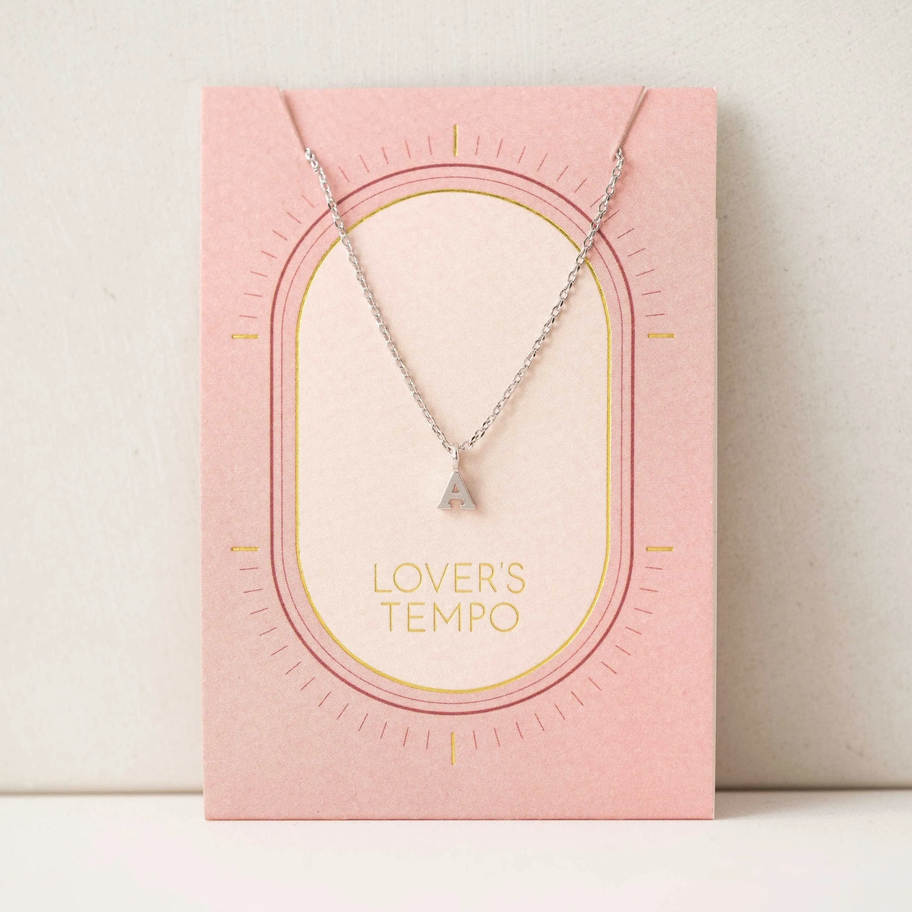 Silver Sincerely Yours Initial Necklace