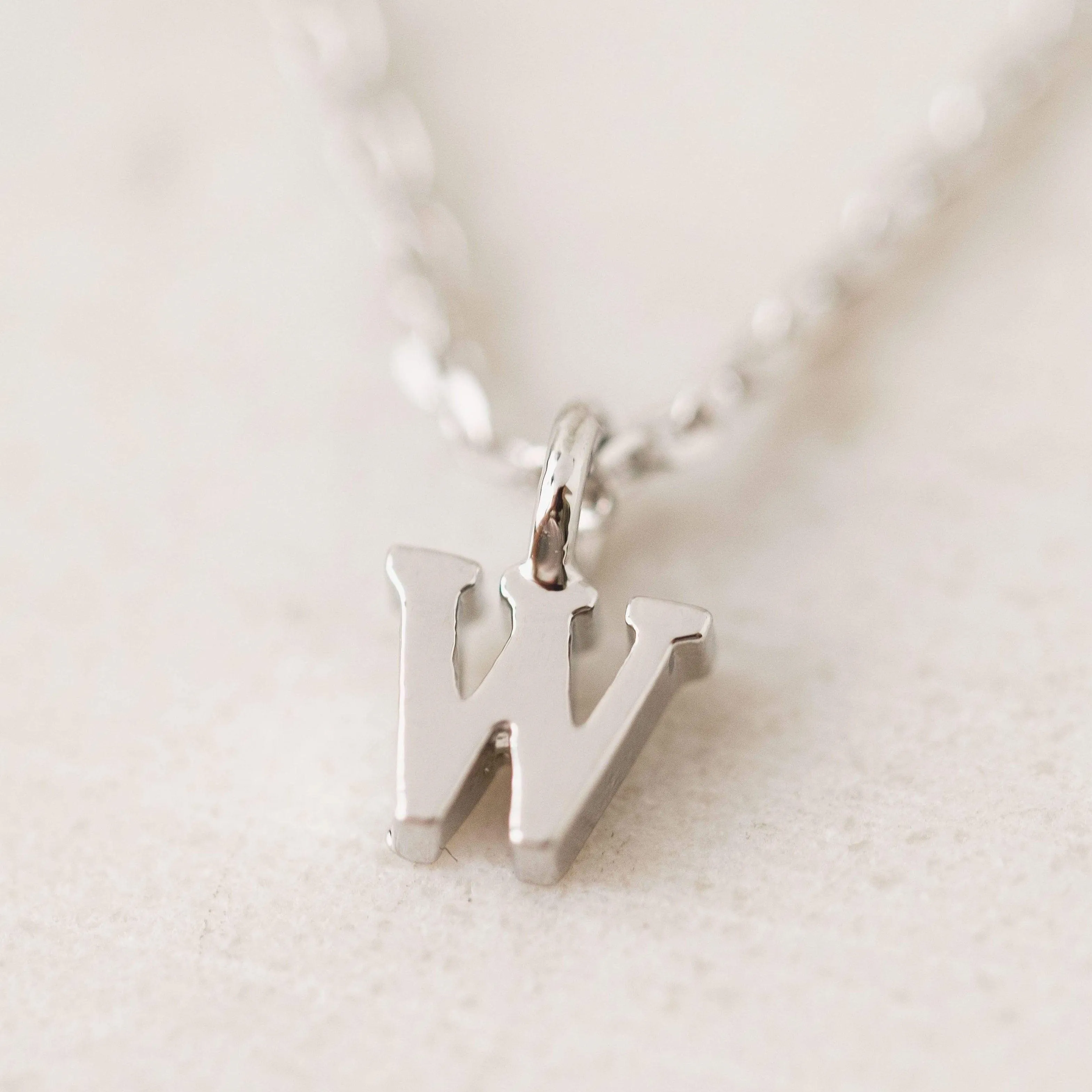 Silver Sincerely Yours Initial Necklace