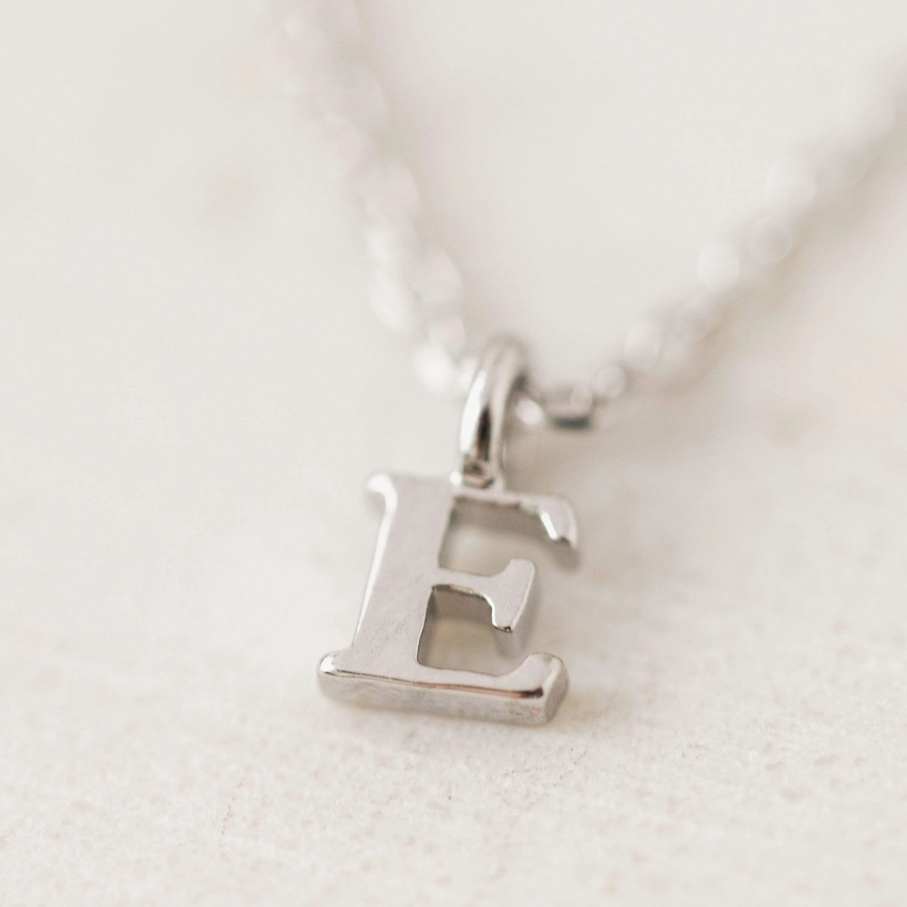 Silver Sincerely Yours Initial Necklace