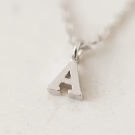 Silver Sincerely Yours Initial Necklace