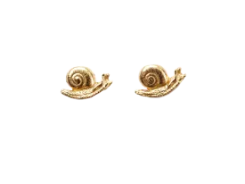 snail earrings in gold