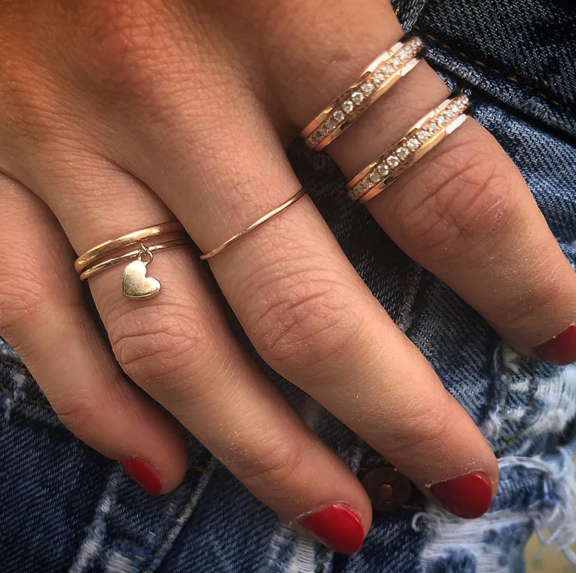 Solid Gold Layering Ring