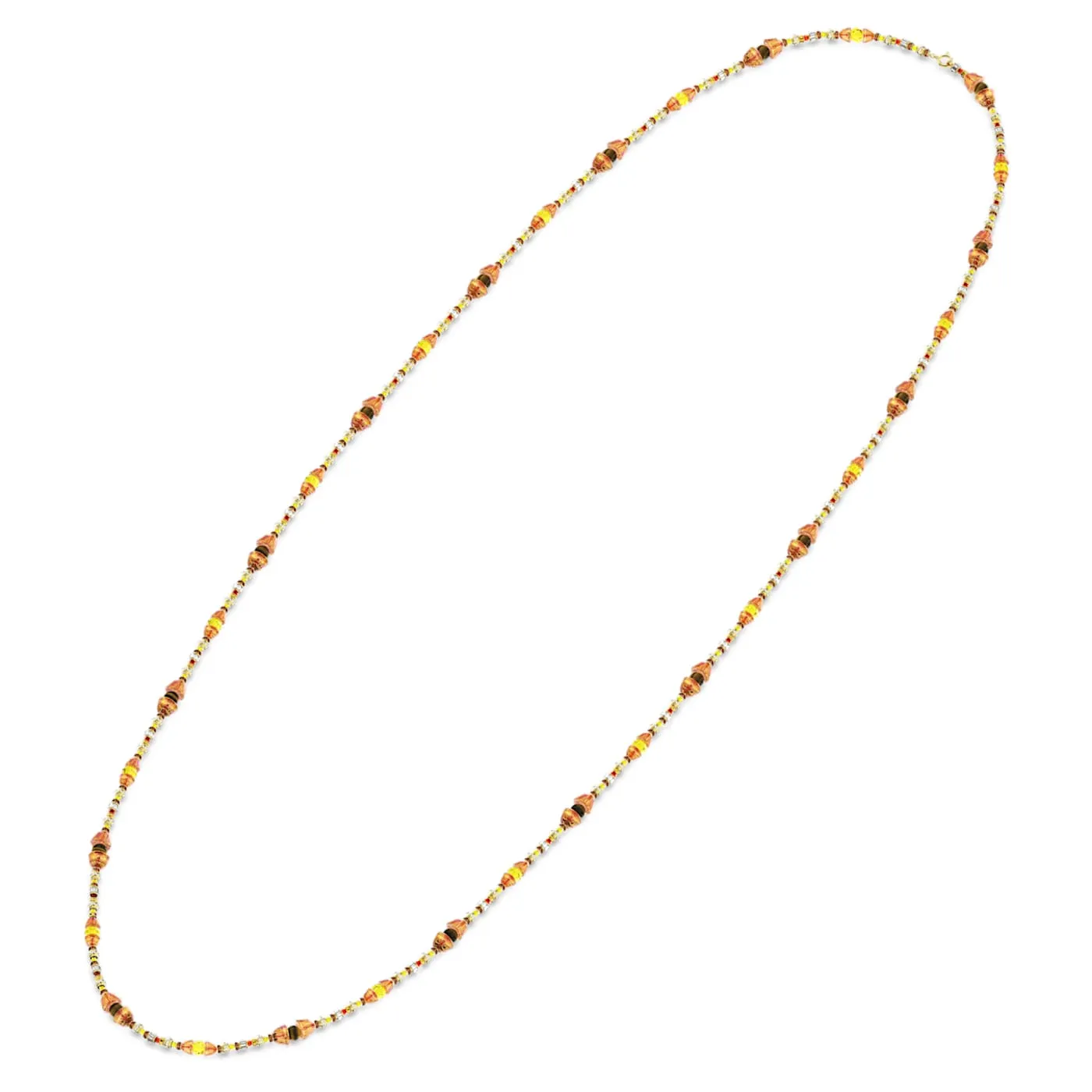 SOMNIA EXTRA LONG NECKLACE, BROWN, GOLD-TONE PLATED