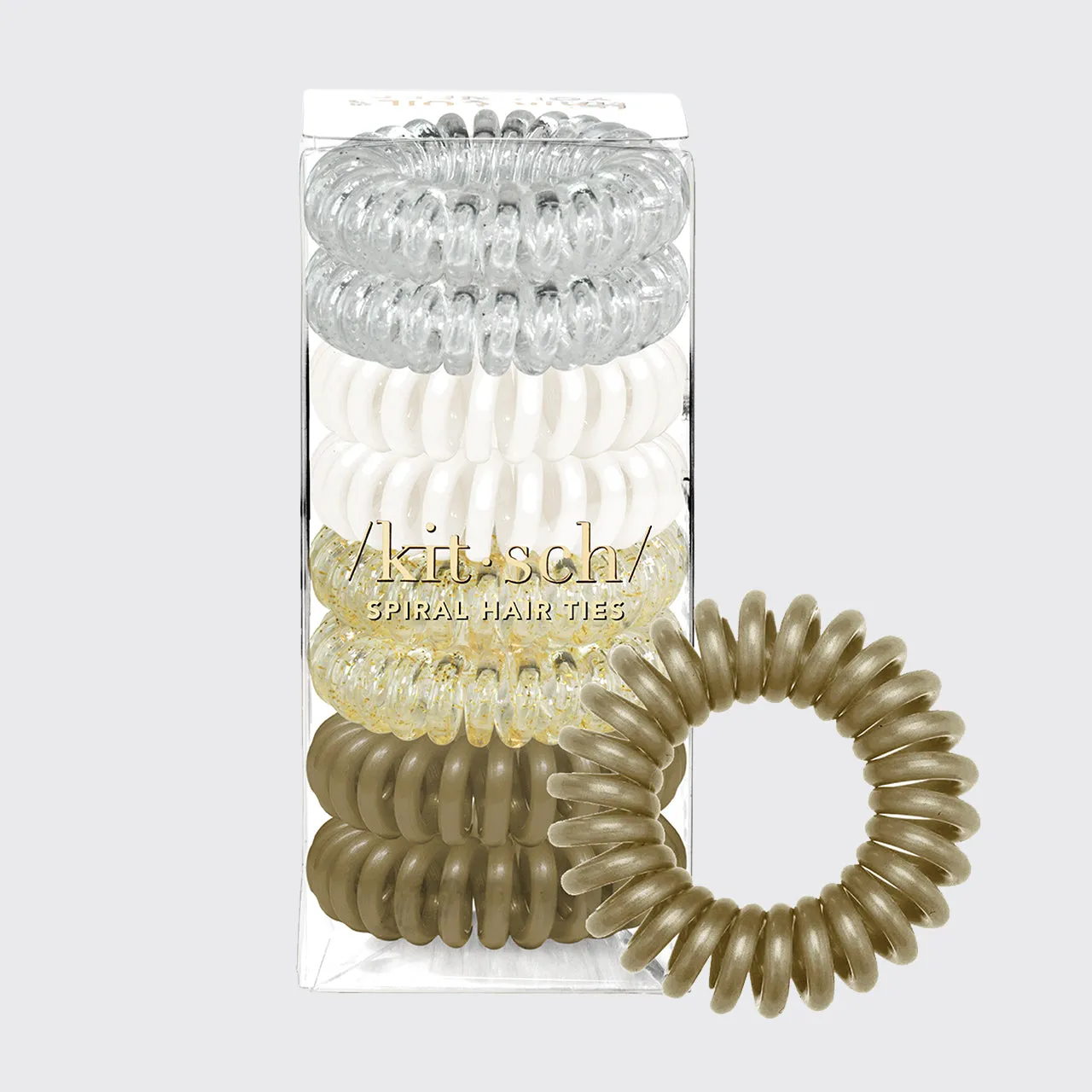 Spiral Hair Ties 8 Pc - Blonde