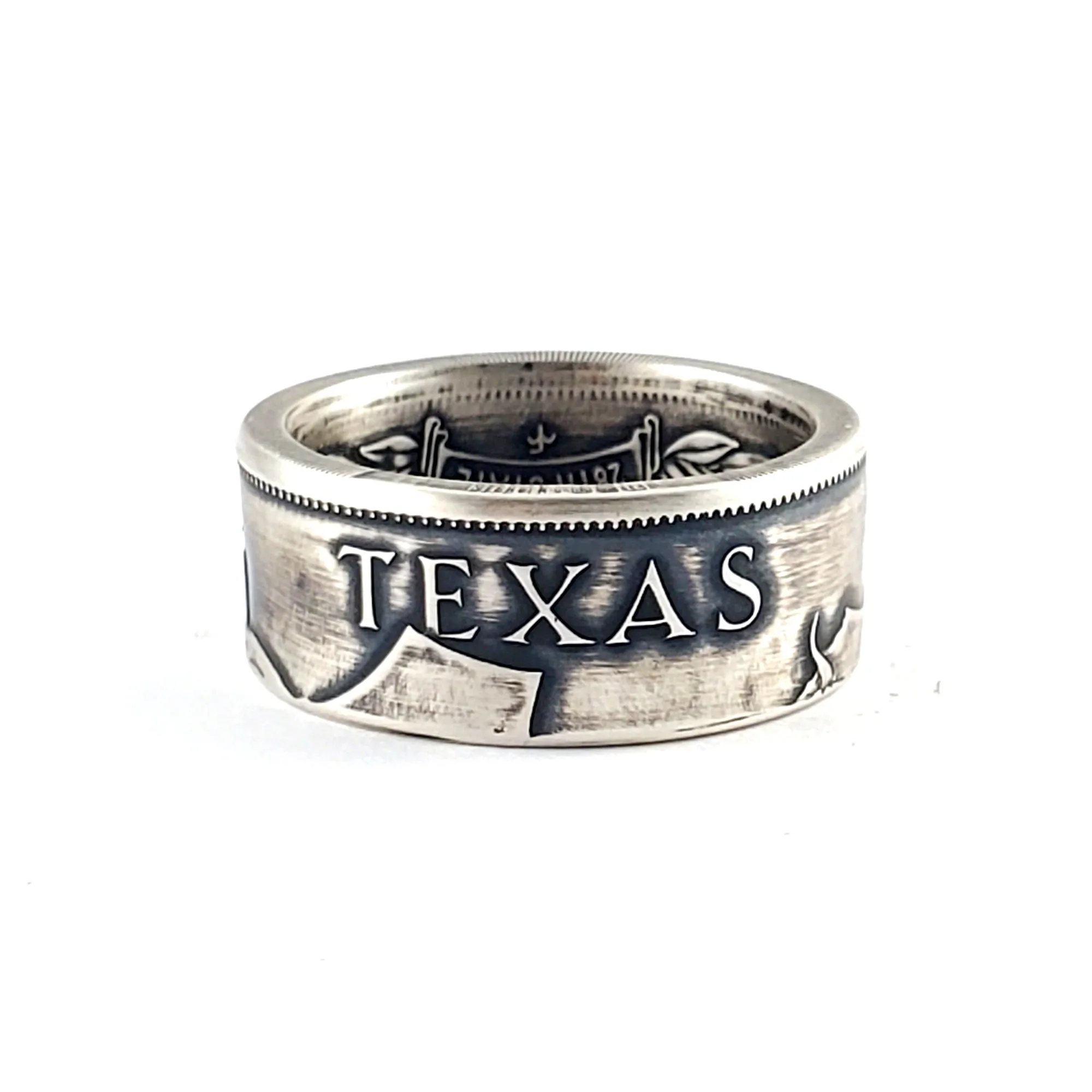 Sterling Silver Big Texas Coin Ring