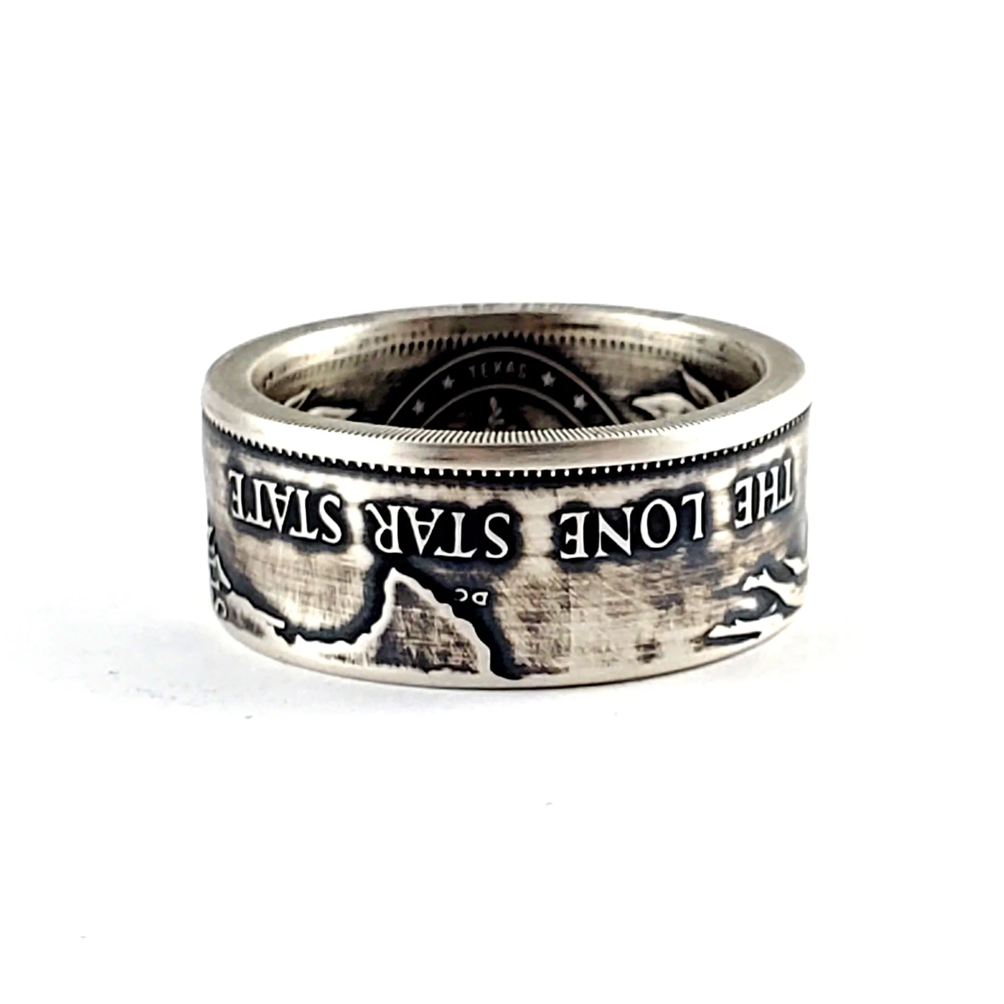 Sterling Silver Big Texas Coin Ring