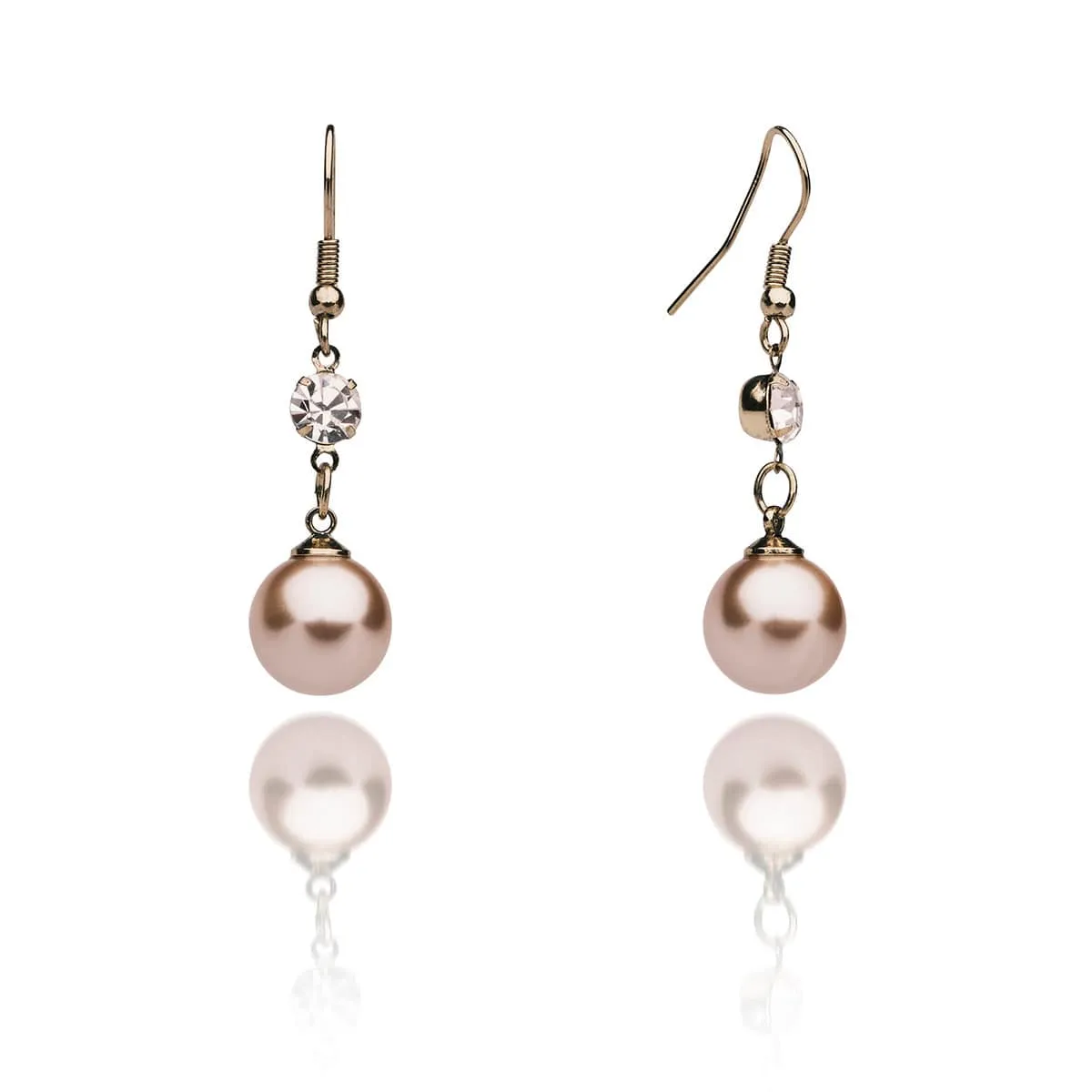 Swarovski Vintage Drop Earrings: Pearl and Diamante Long Drop Earrings