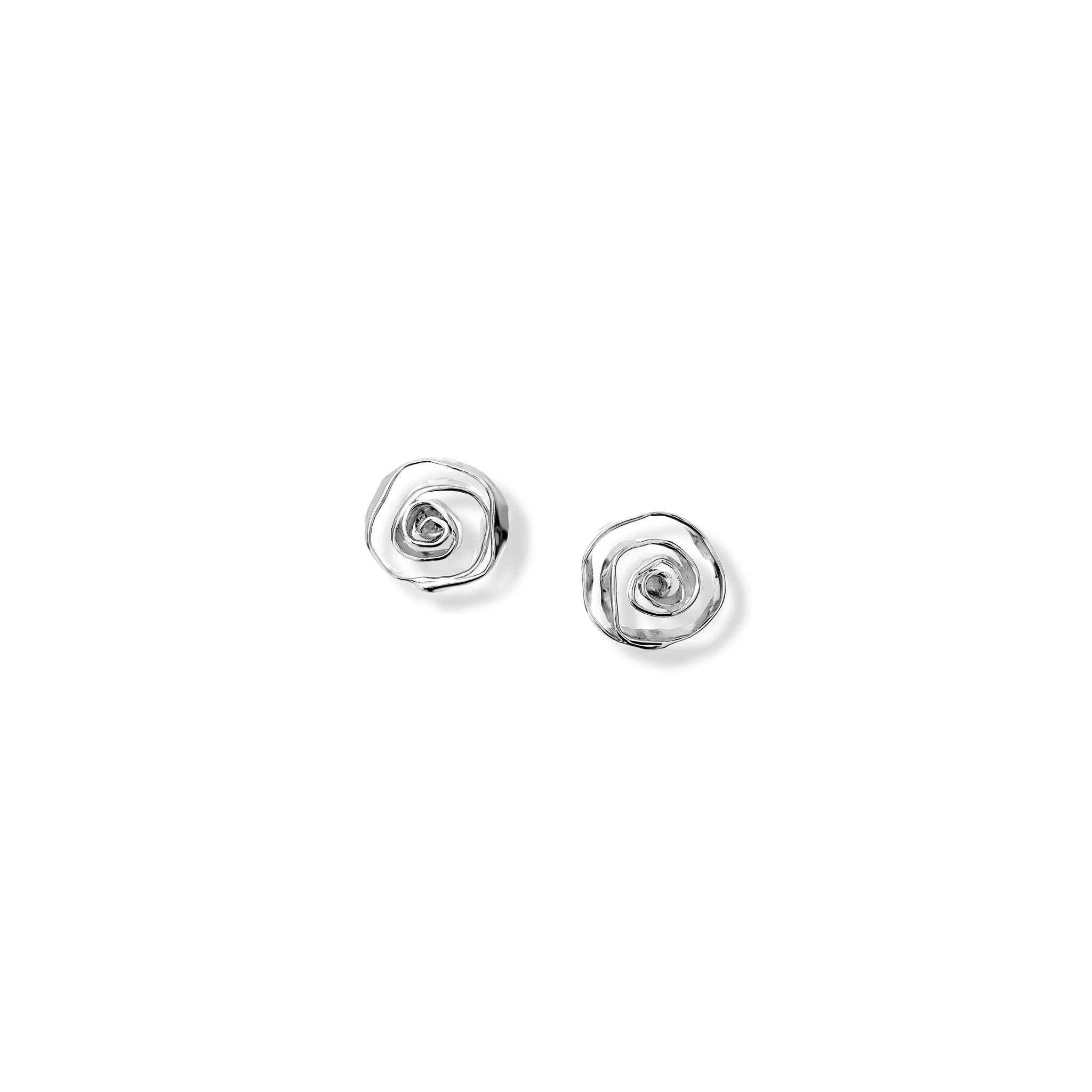 Tagliatelle Stud Earrings Silver